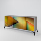 PIERCING SHARPNESS 3-Door Sideboard in Grey Finish