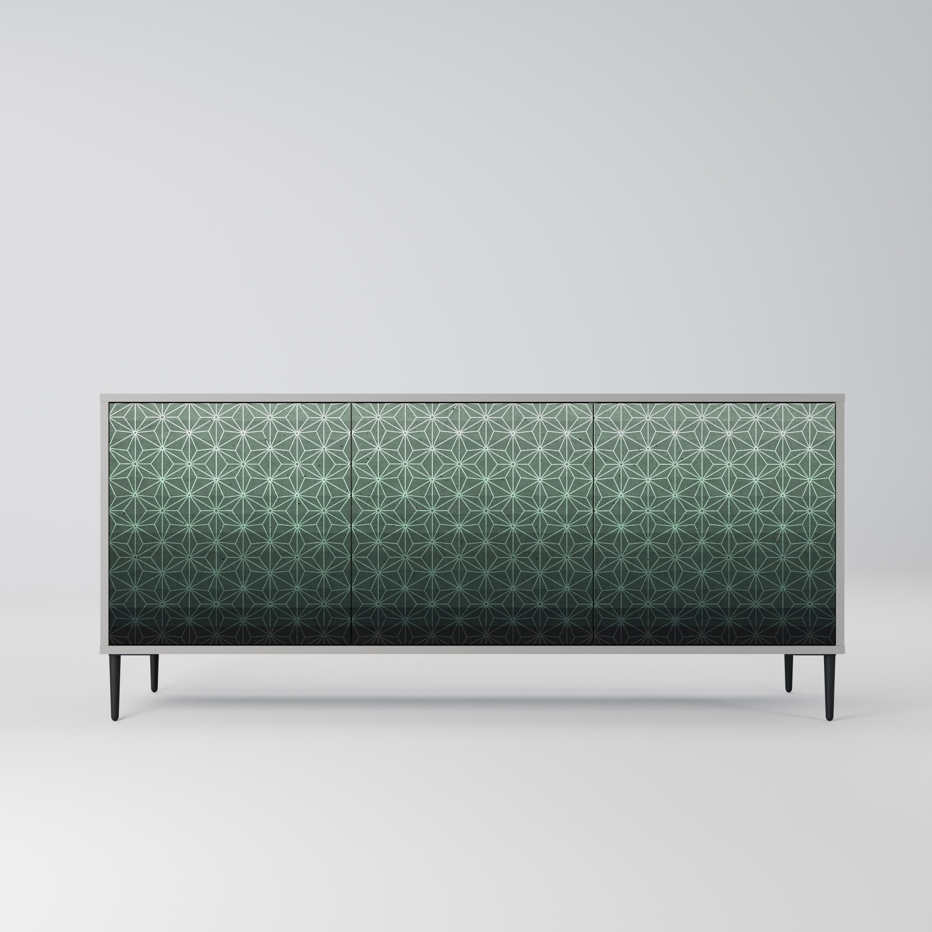 ORNAMENTAL GLIMMER Sideboard mit 3 Türen in Grau