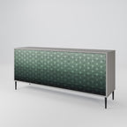 ORNAMENTAL GLIMMER 3-Door Sideboard in Grey Finish