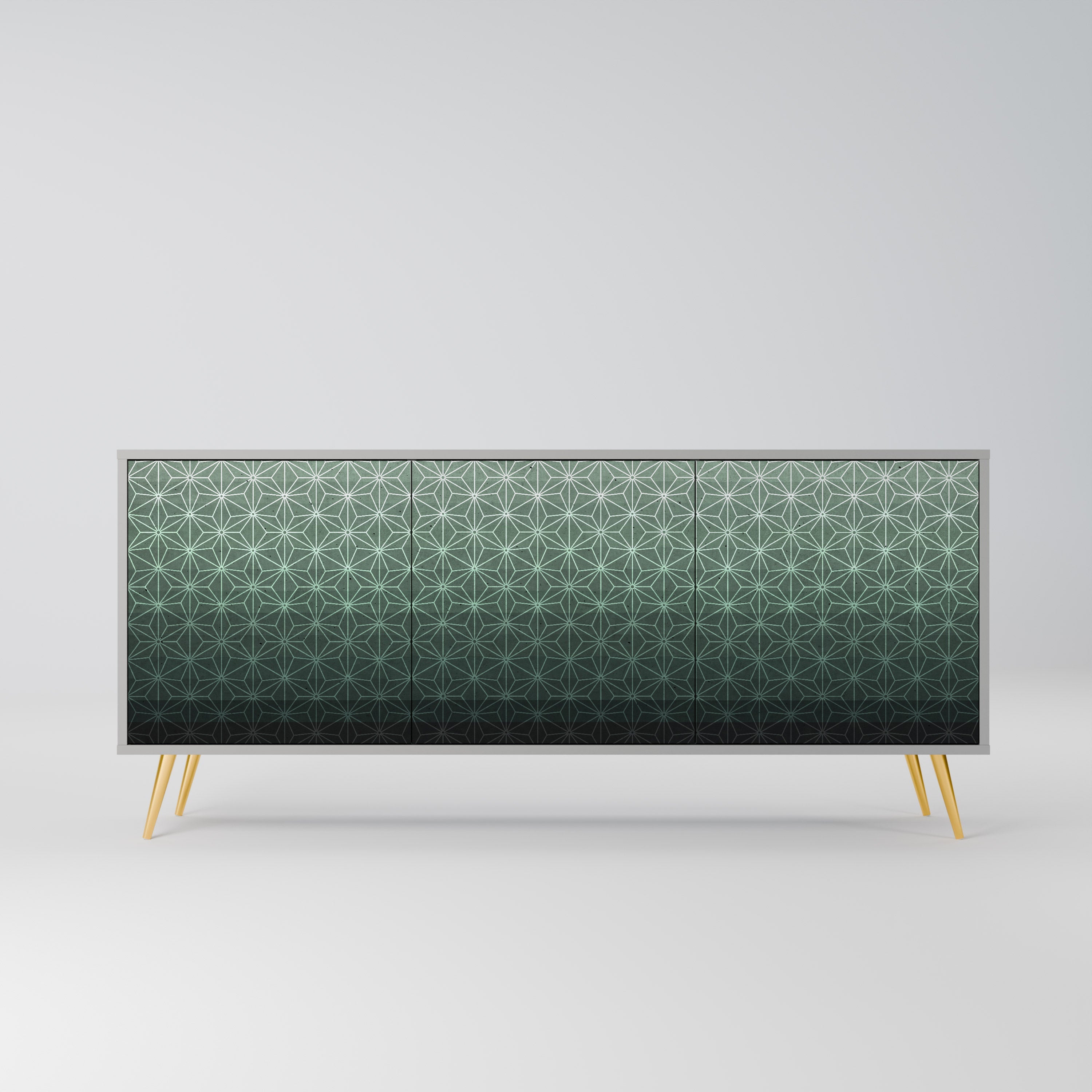 ORNAMENTAL GLIMMER Sideboard mit 3 Türen in Grau