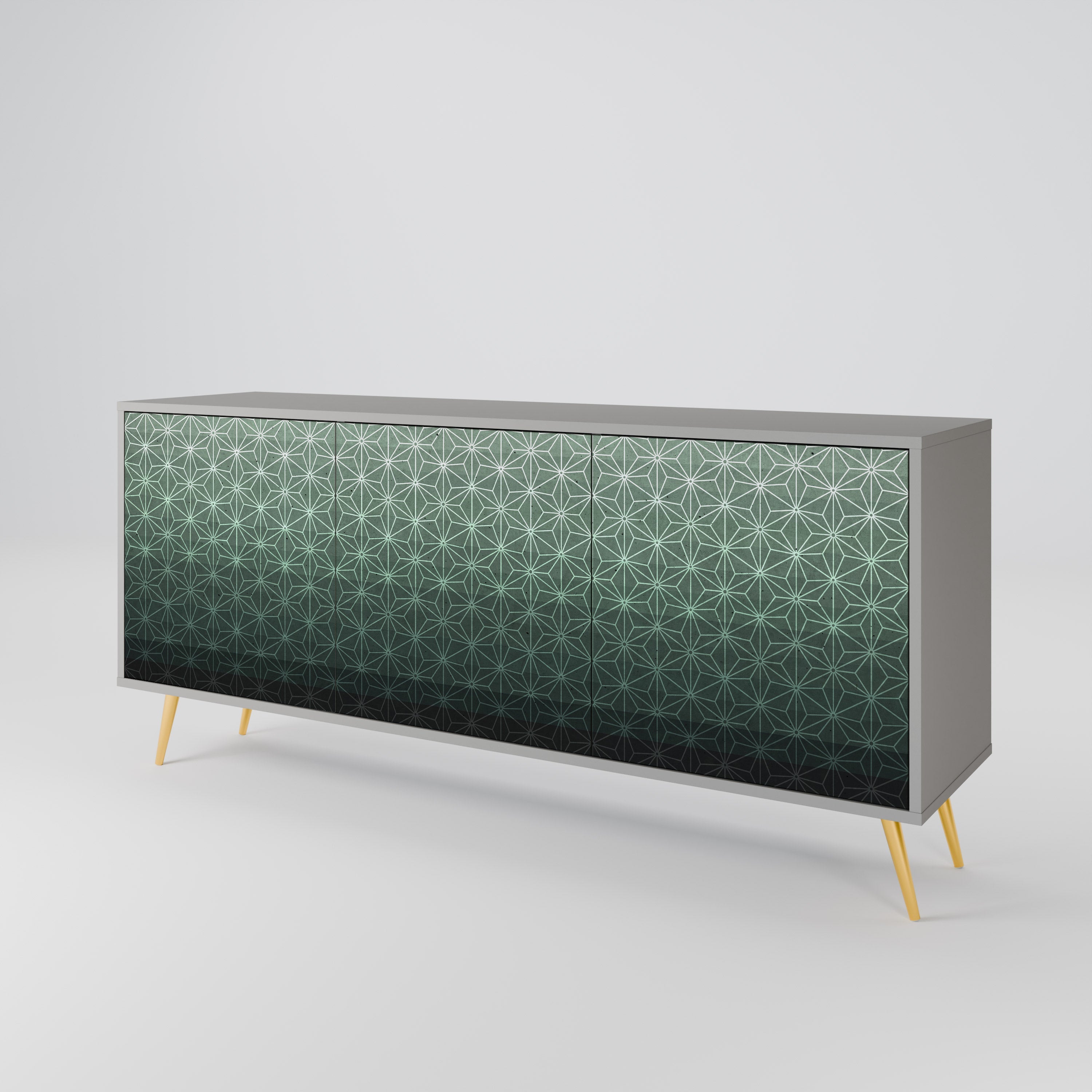 ORNAMENTAL GLIMMER Sideboard mit 3 Türen in Grau