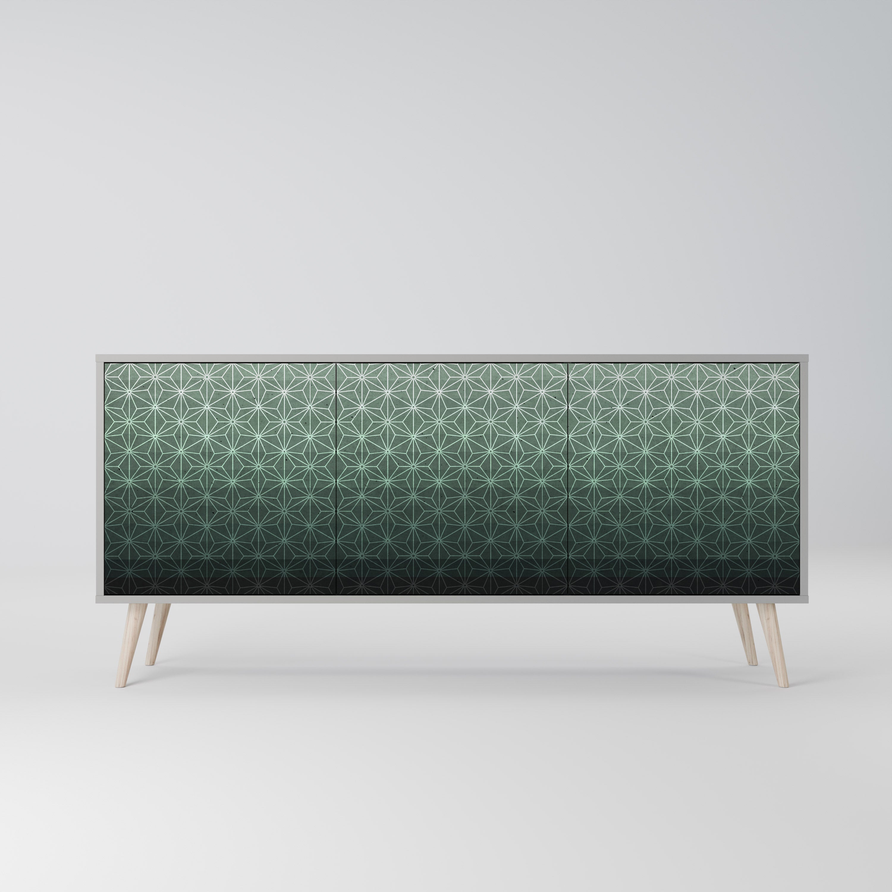 ORNAMENTAL GLIMMER Sideboard mit 3 Türen in Grau