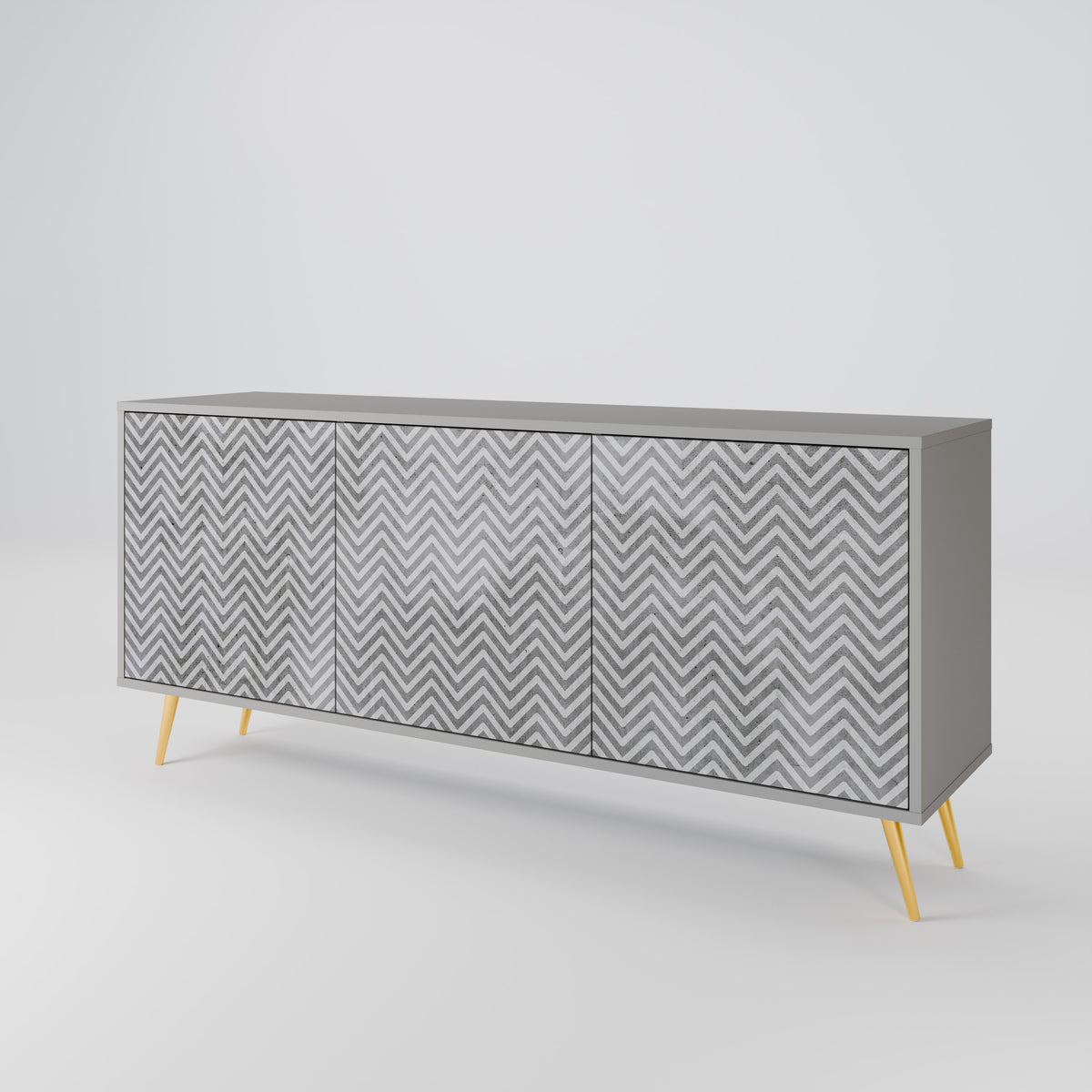 CONCRETE ZIG ZAG 3-türiges Sideboard