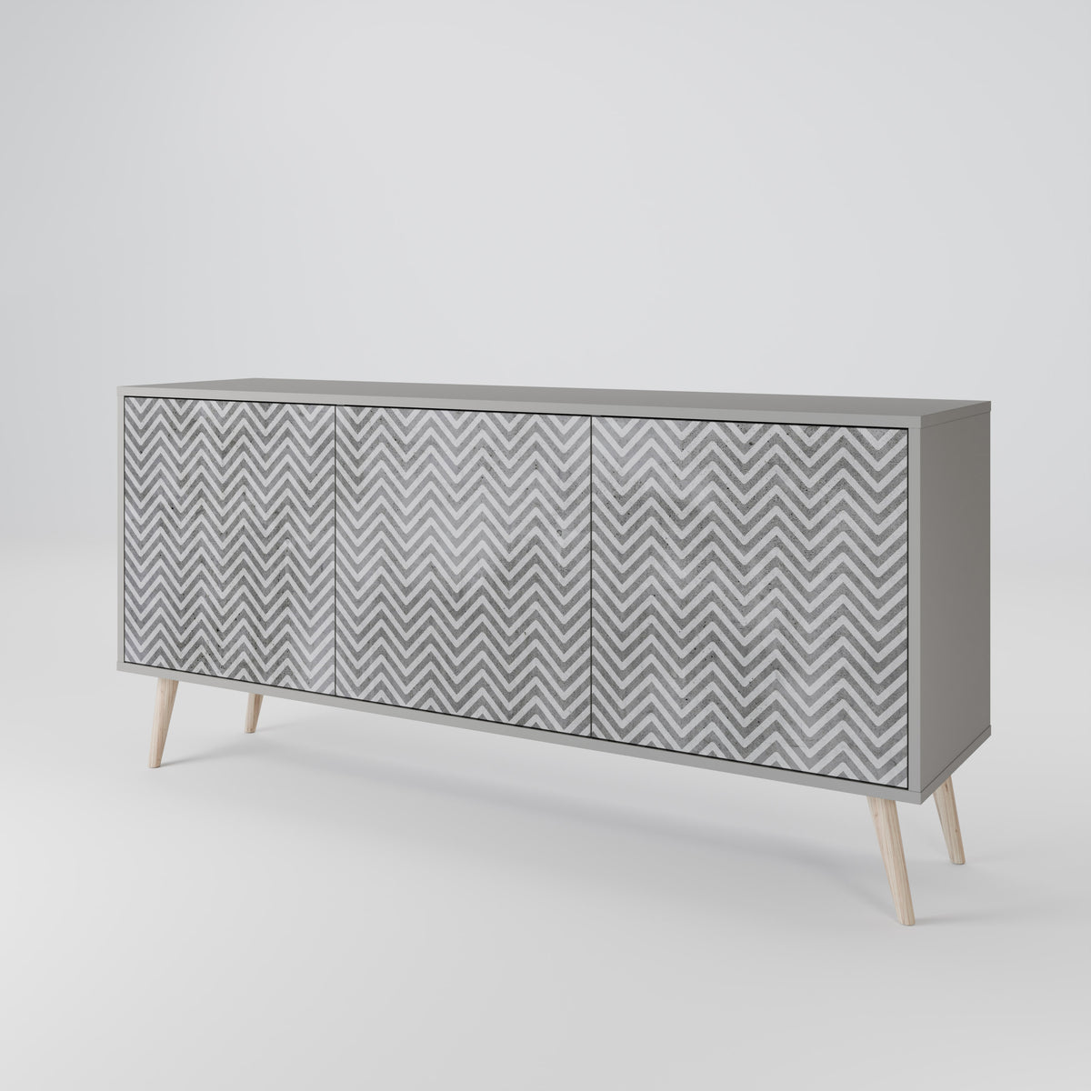 CONCRETE ZIG ZAG 3-türiges Sideboard