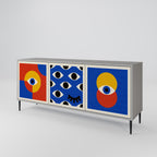 GEOMETRIC EYES Sideboard mit 3 Türen in Grau
