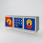 GEOMETRIC EYES Sideboard mit 3 Türen in Grau