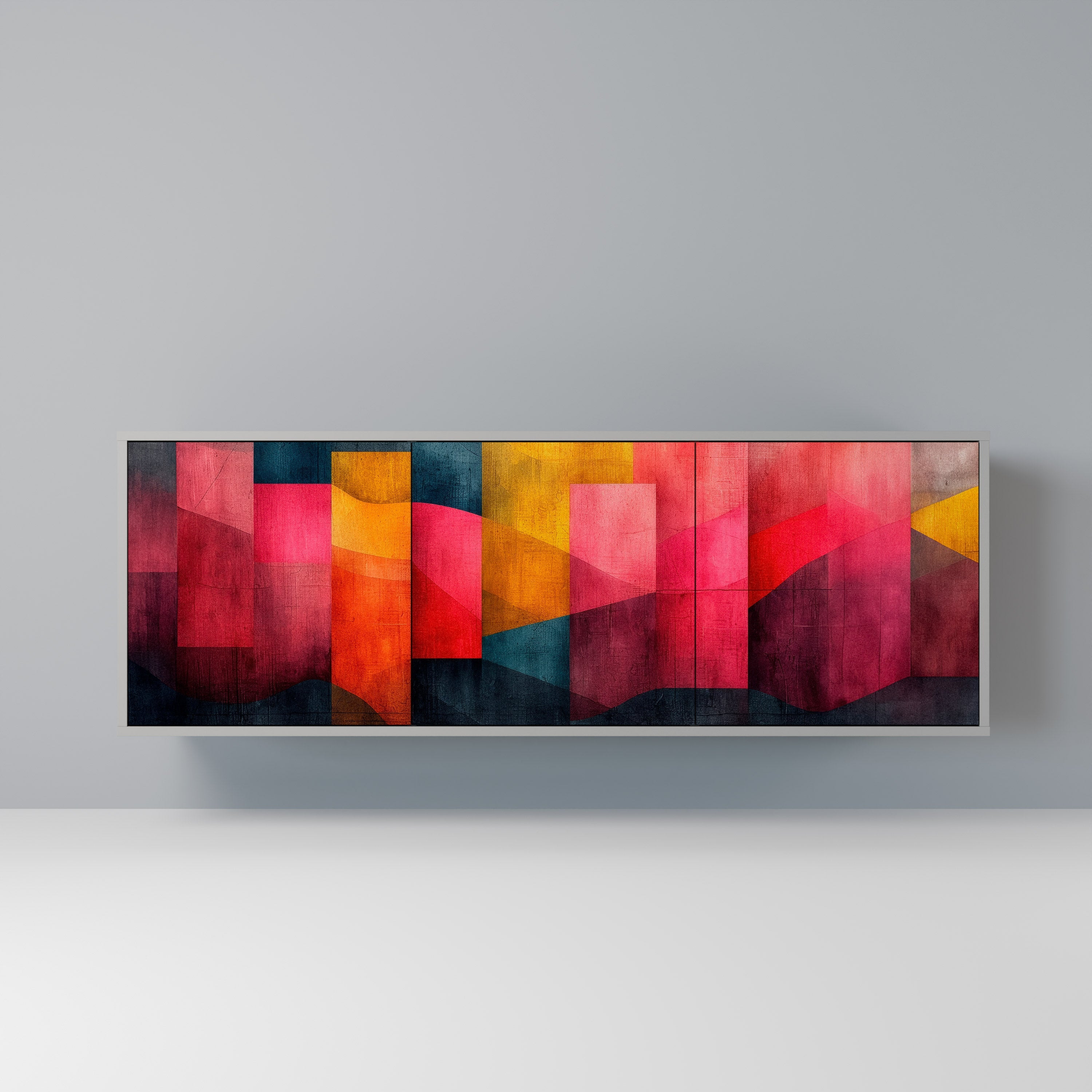 COLORFUL SOUNDS Sideboard mit 3 Türen in Grau