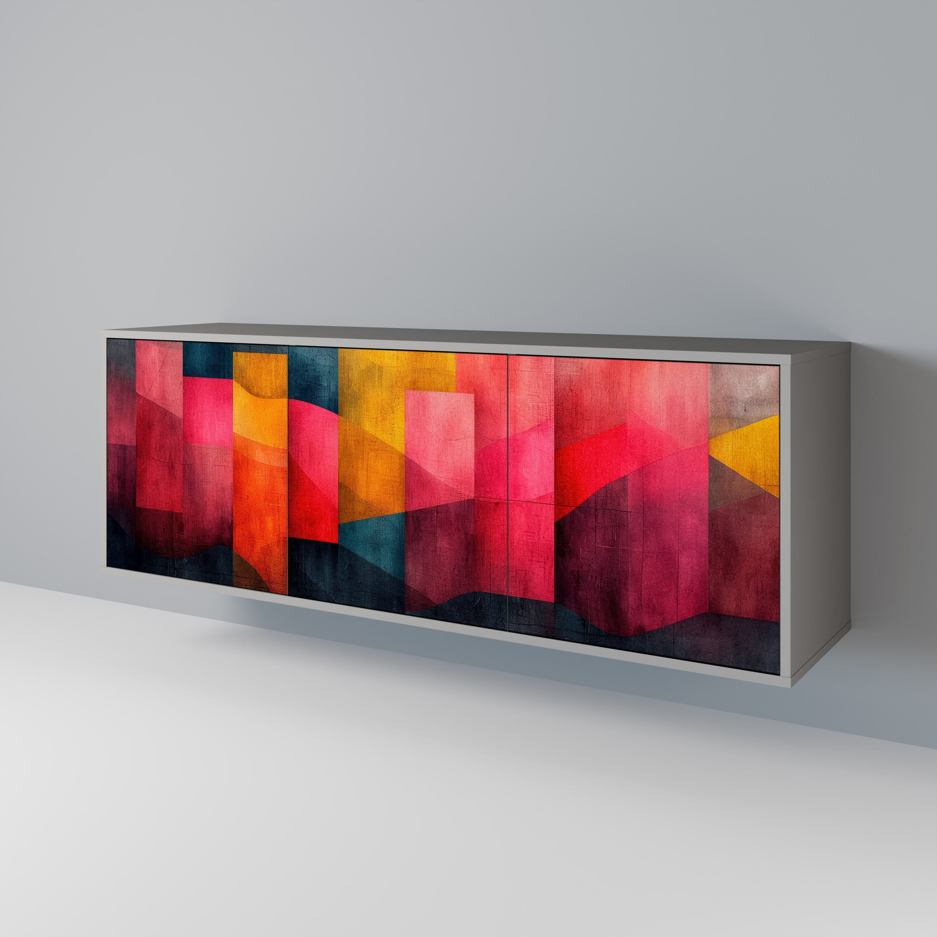 COLORFUL SOUNDS Sideboard mit 3 Türen in Grau