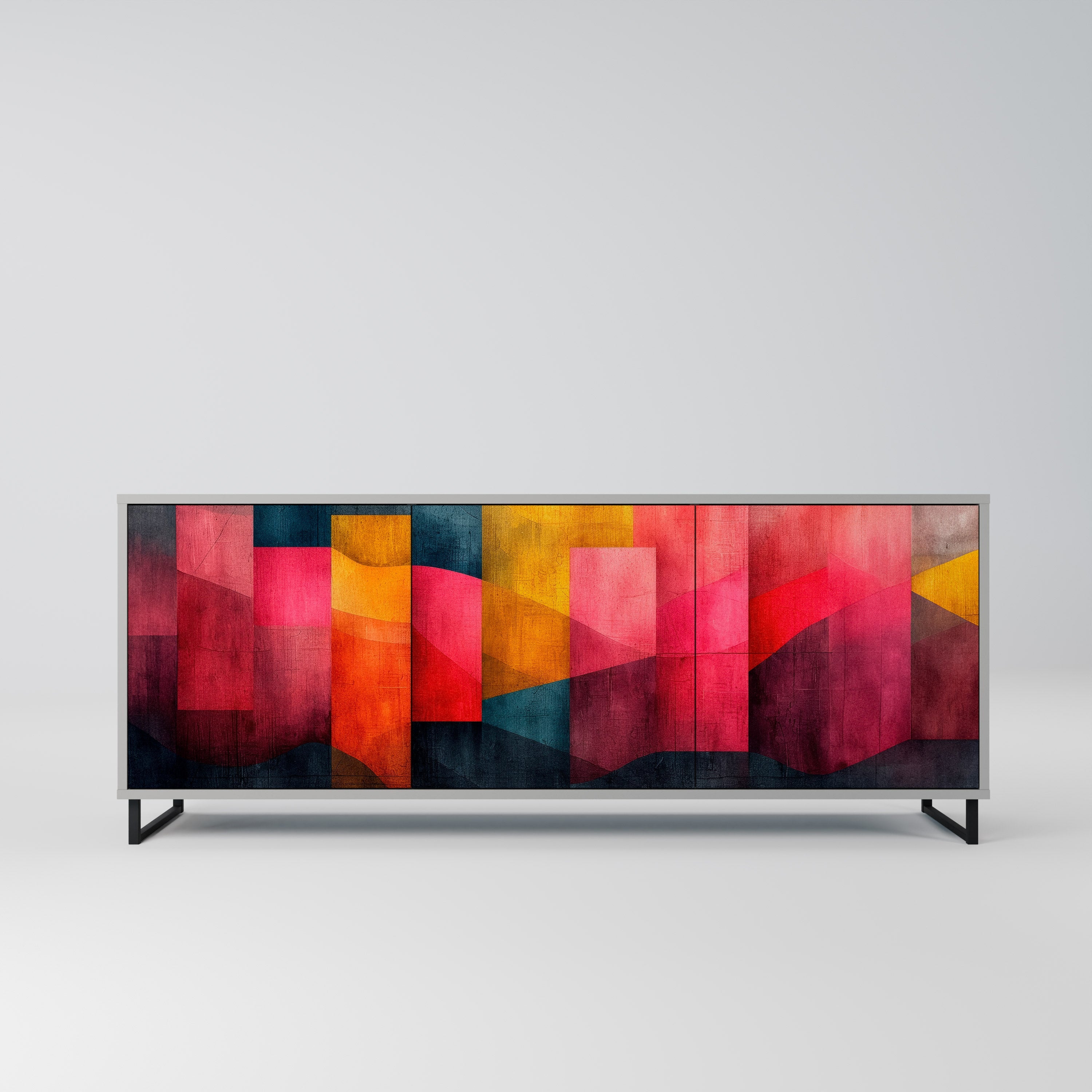 COLORFUL SOUNDS Sideboard mit 3 Türen in Grau