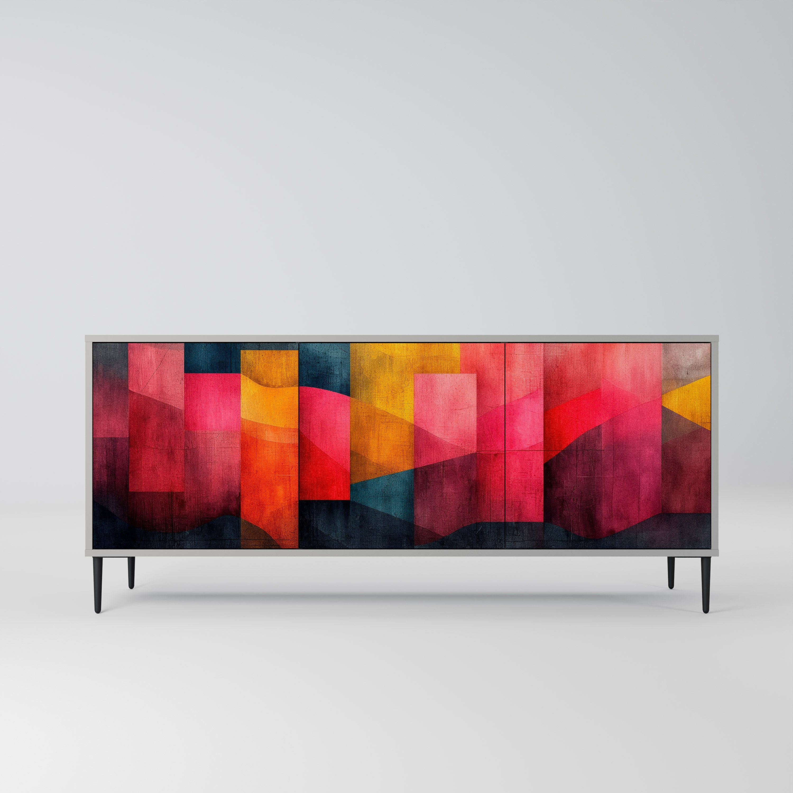 COLORFUL SOUNDS Sideboard mit 3 Türen in Grau