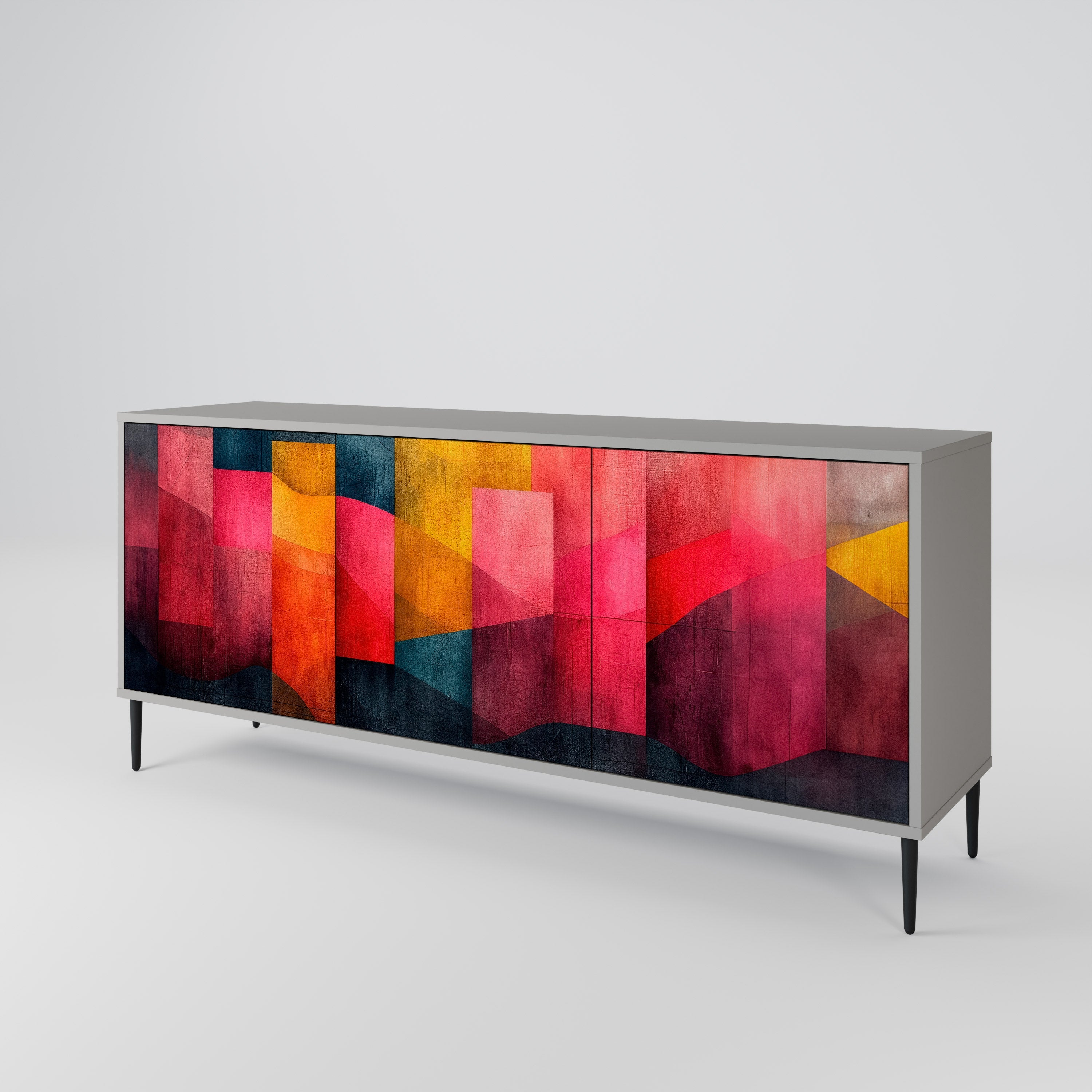 COLORFUL SOUNDS Sideboard mit 3 Türen in Grau