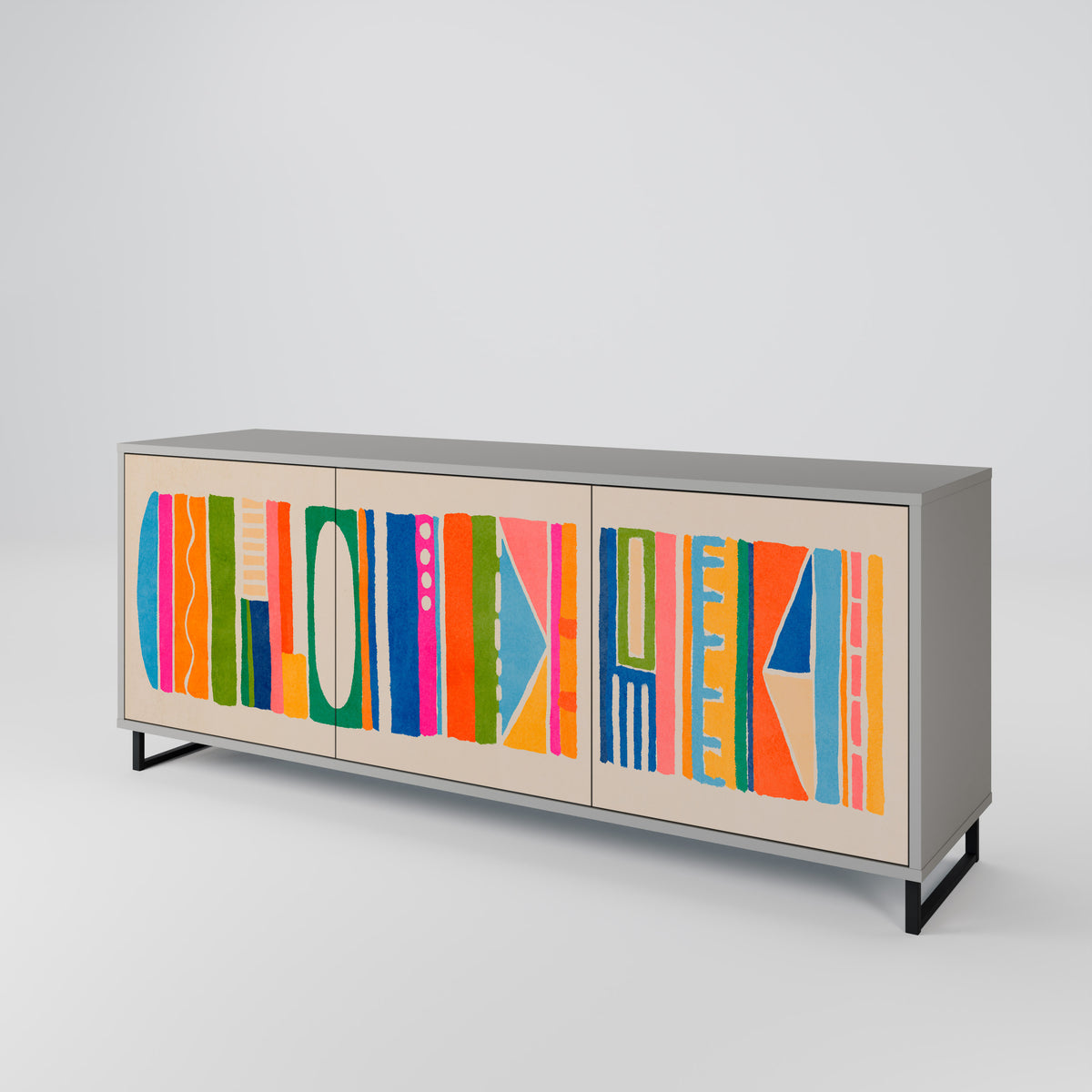 GEOMETRIC SHINE 3-türiges Sideboard
