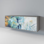 ABSTRACT THOUGHTS Sideboard mit 3 Türen in Grau