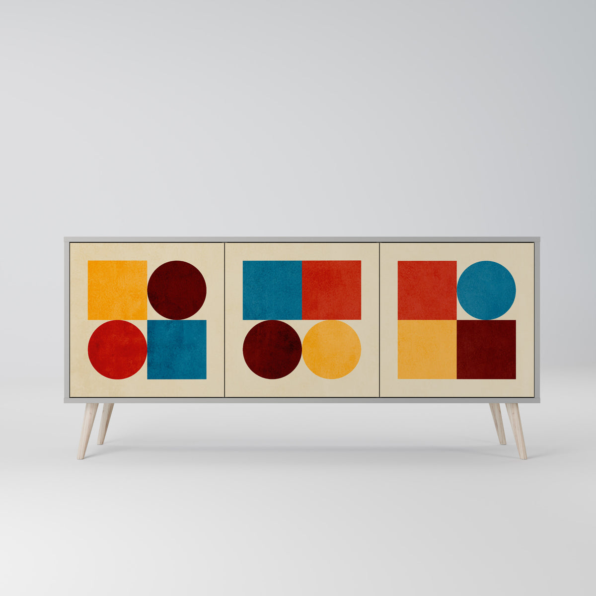 GEOMETRIC PUZZLE 3-türiges Sideboard