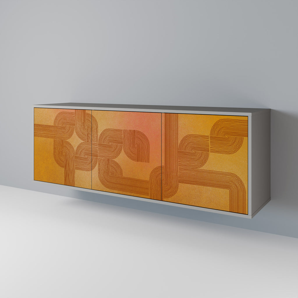 STRENGTHENING RELATION Sideboard mit 3 Türen in Grau