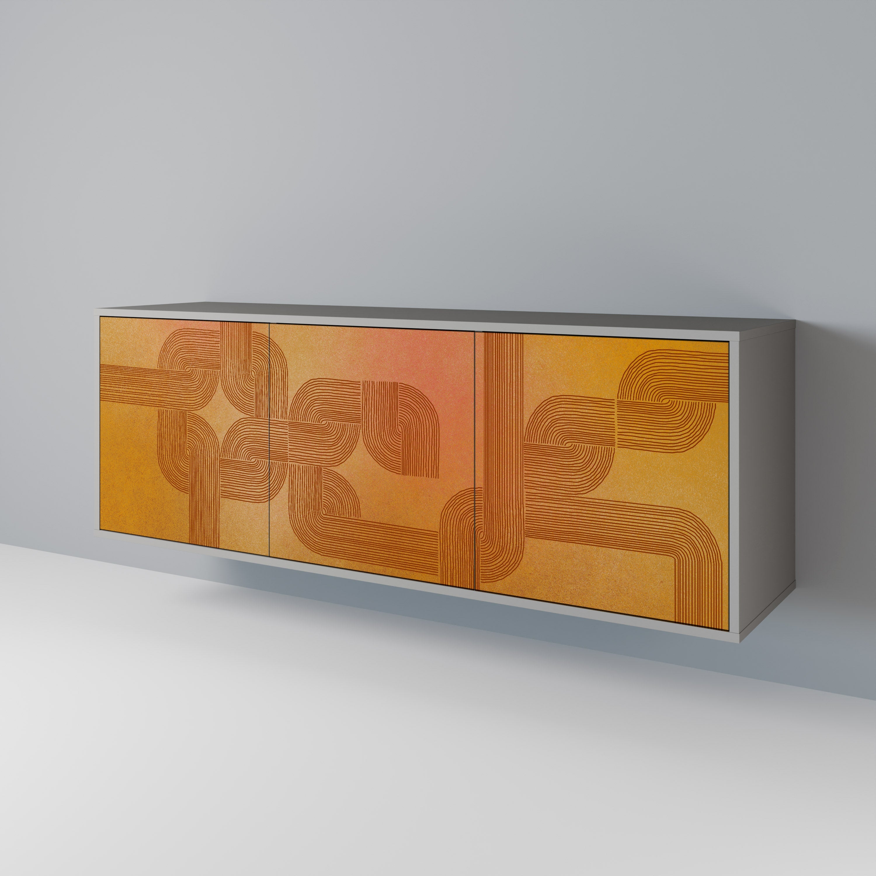 STRENGTHENING RELATION Sideboard mit 3 Türen in Grau