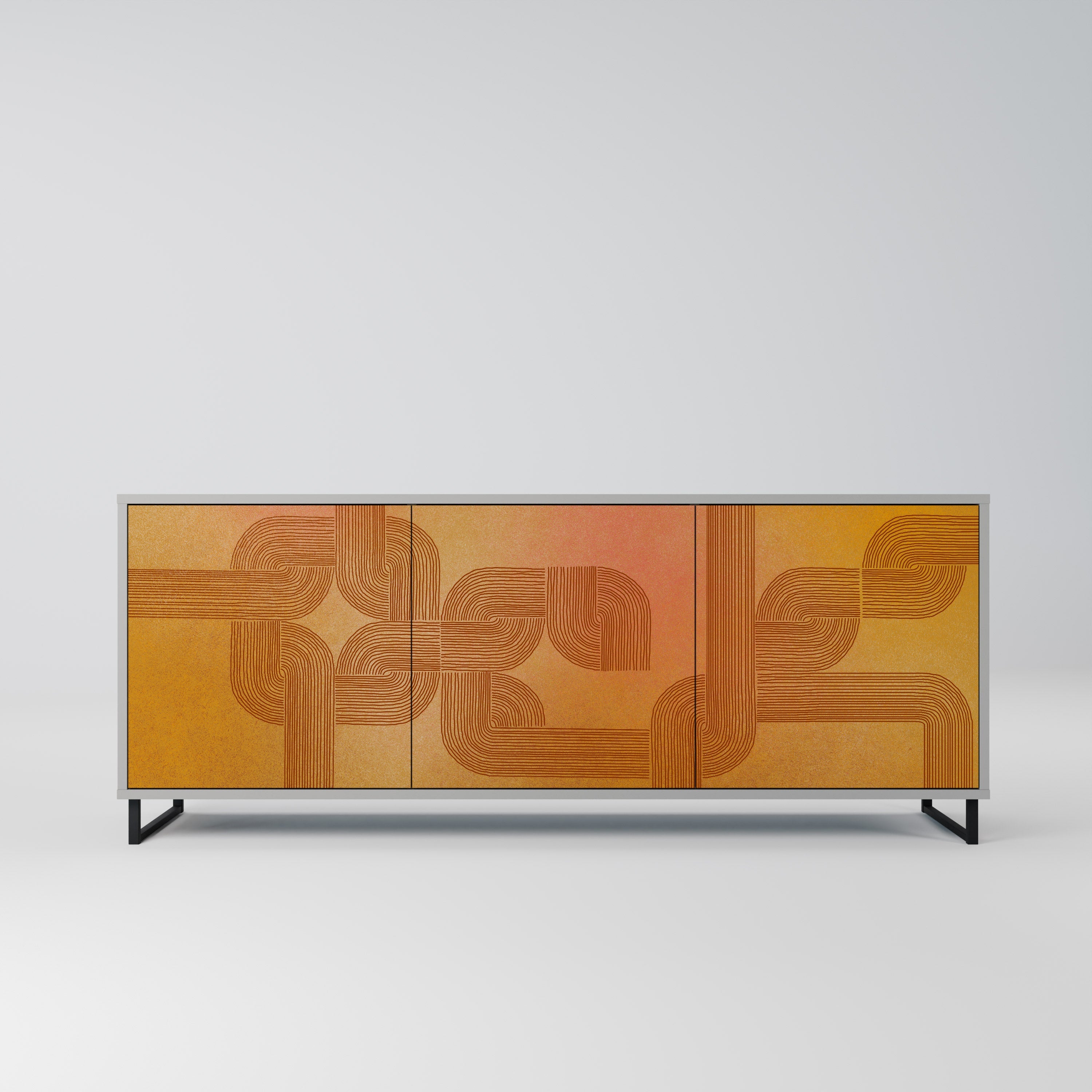 STRENGTHENING RELATION Sideboard mit 3 Türen in Grau