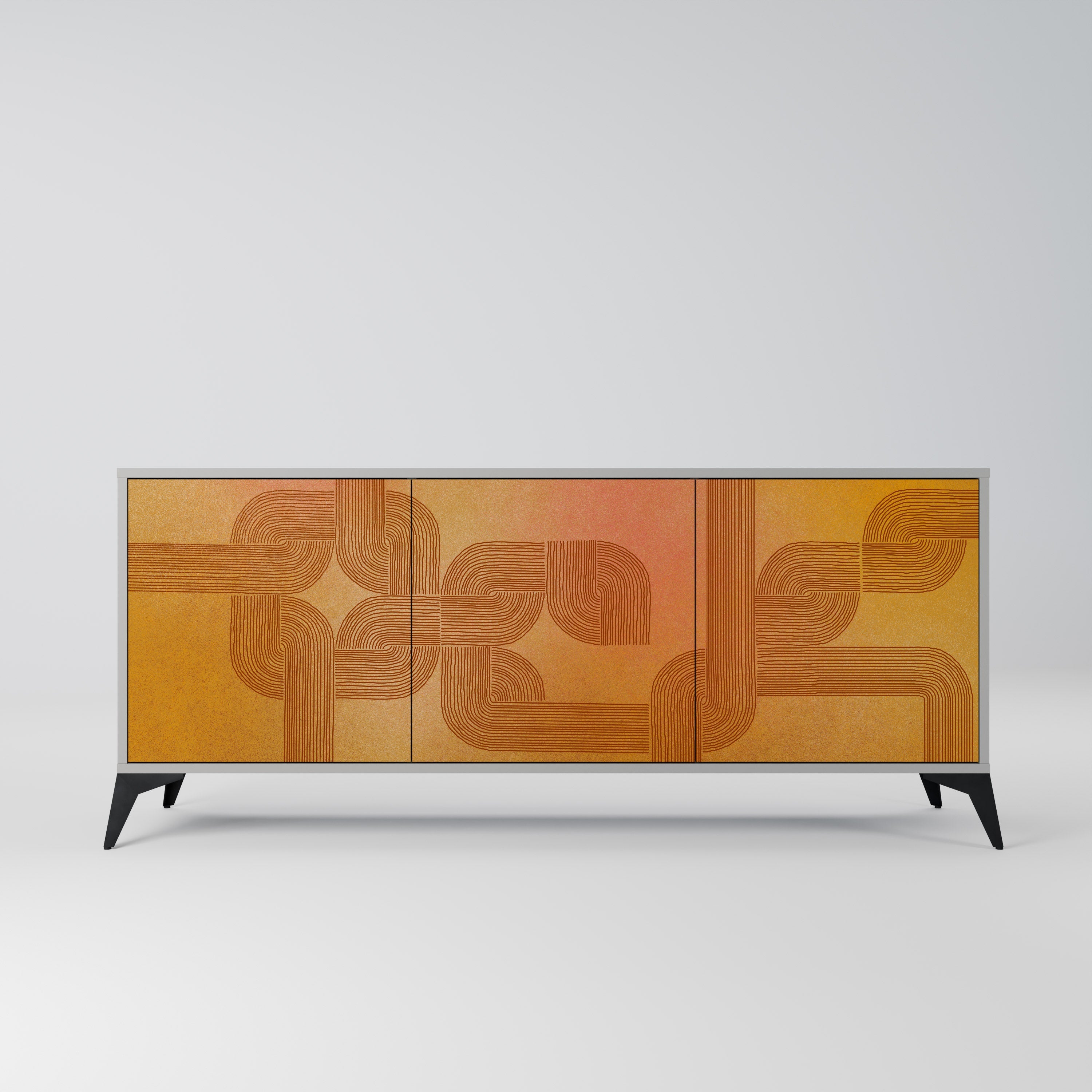 STRENGTHENING RELATION Sideboard mit 3 Türen in Grau