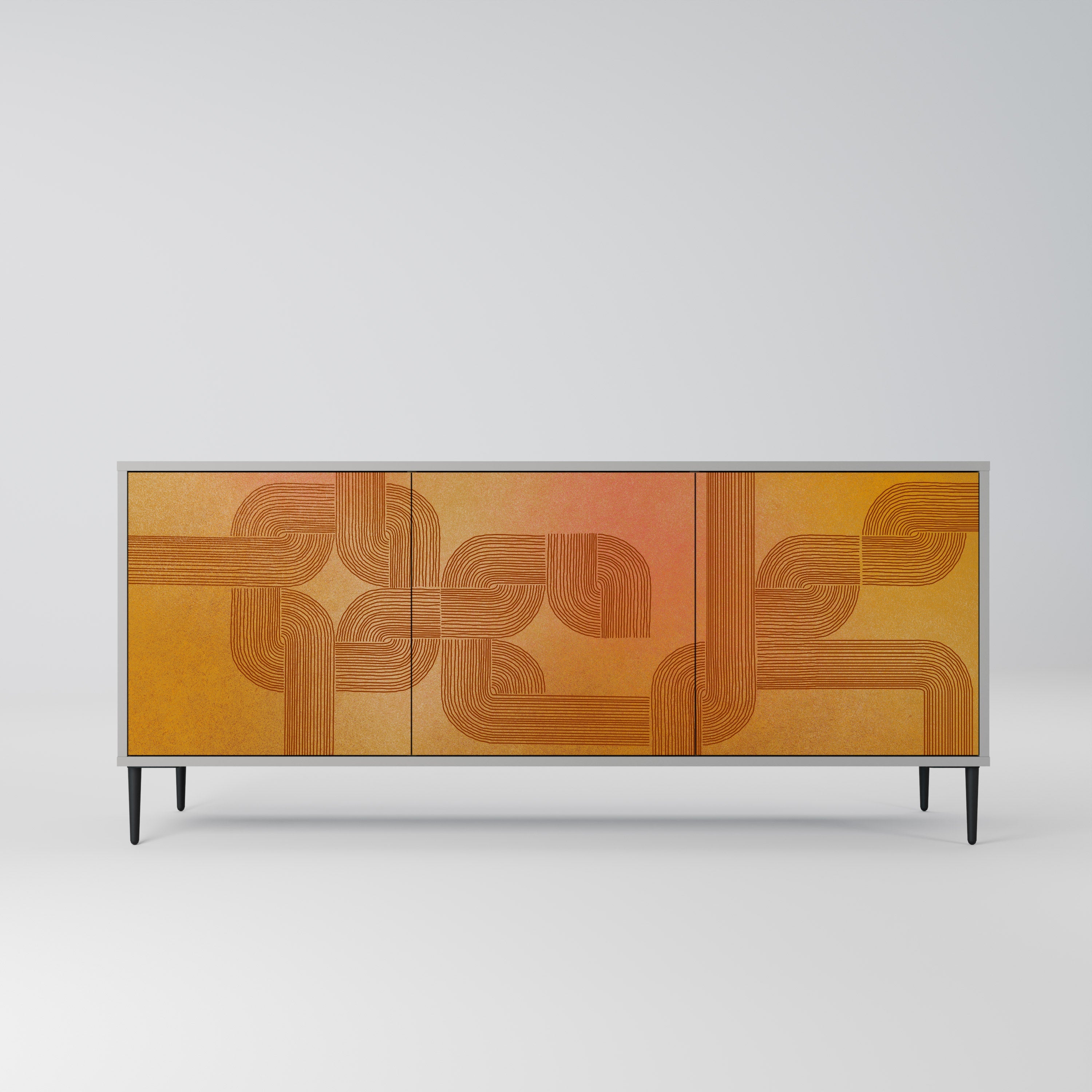 STRENGTHENING RELATION Sideboard mit 3 Türen in Grau