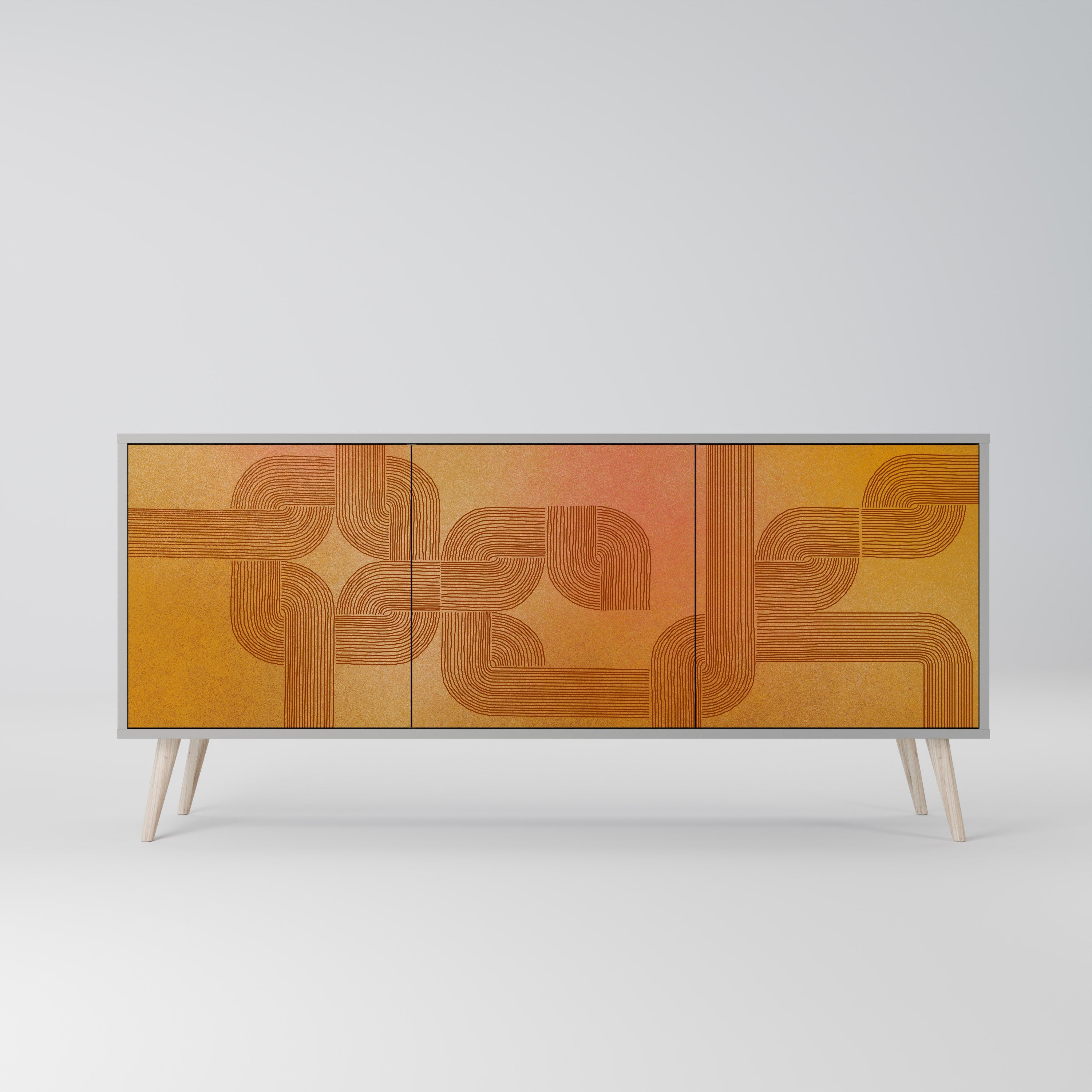 STRENGTHENING RELATION Sideboard mit 3 Türen in Grau