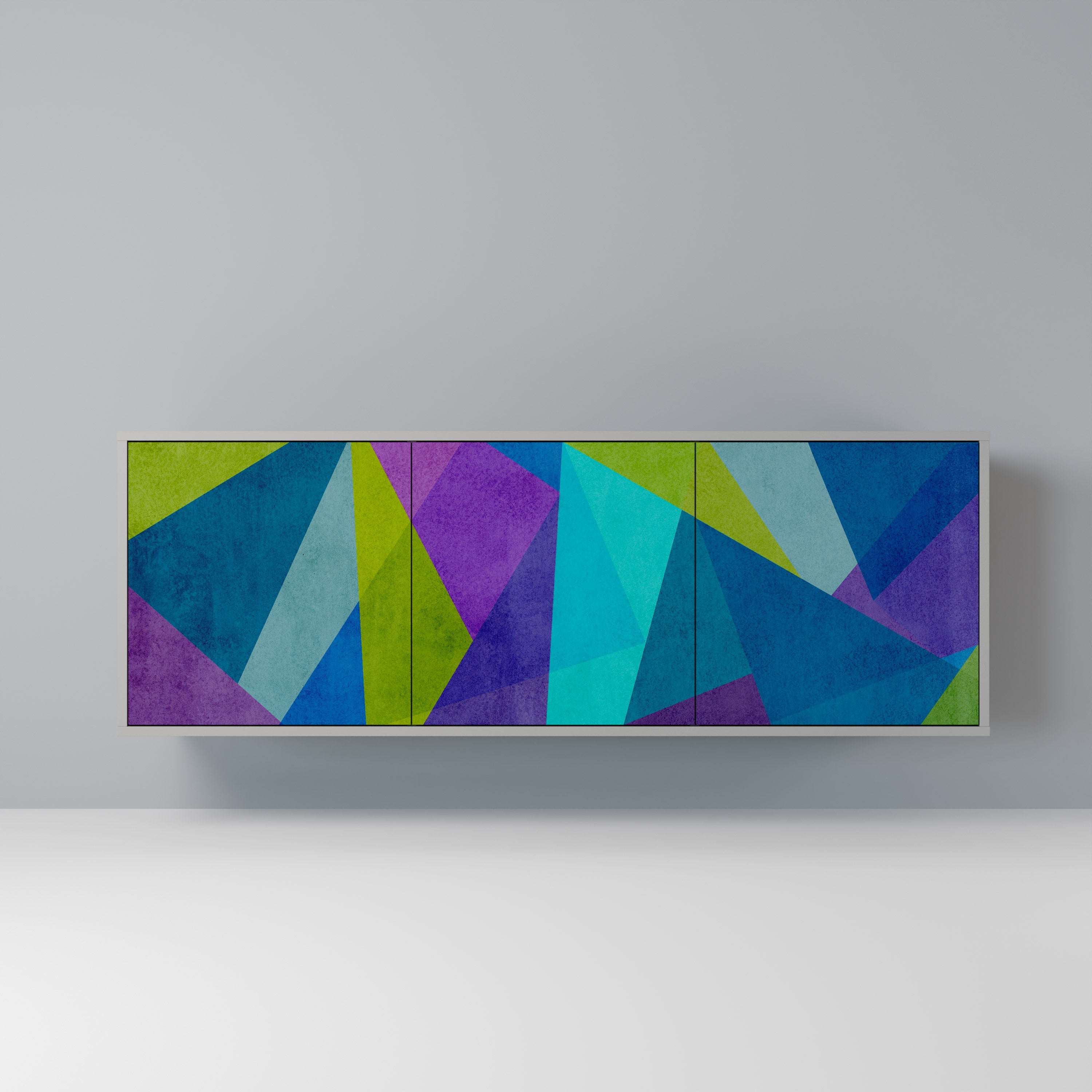 COLD SHOWCASE Sideboard mit 3 Türen in Grau