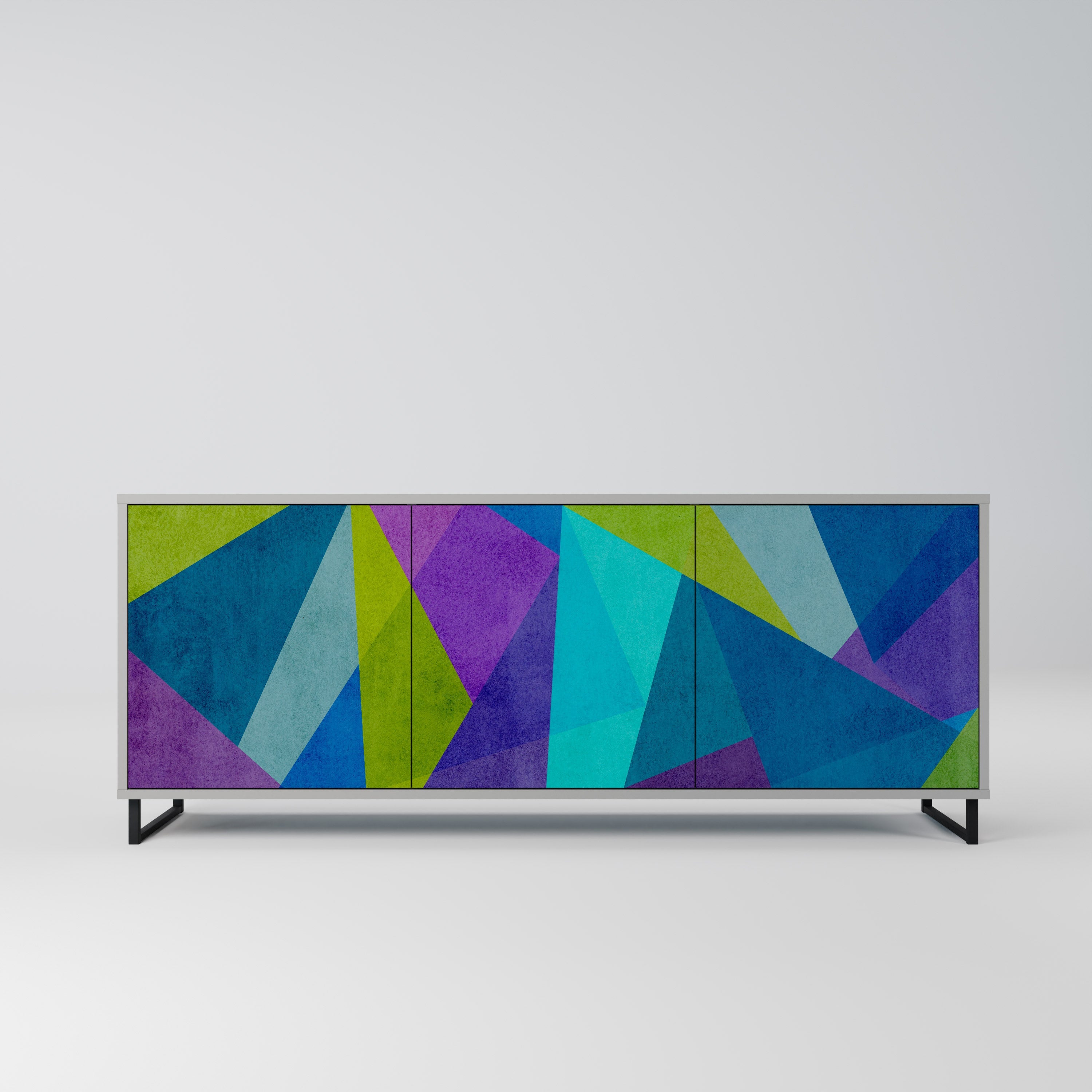 COLD SHOWCASE Sideboard mit 3 Türen in Grau