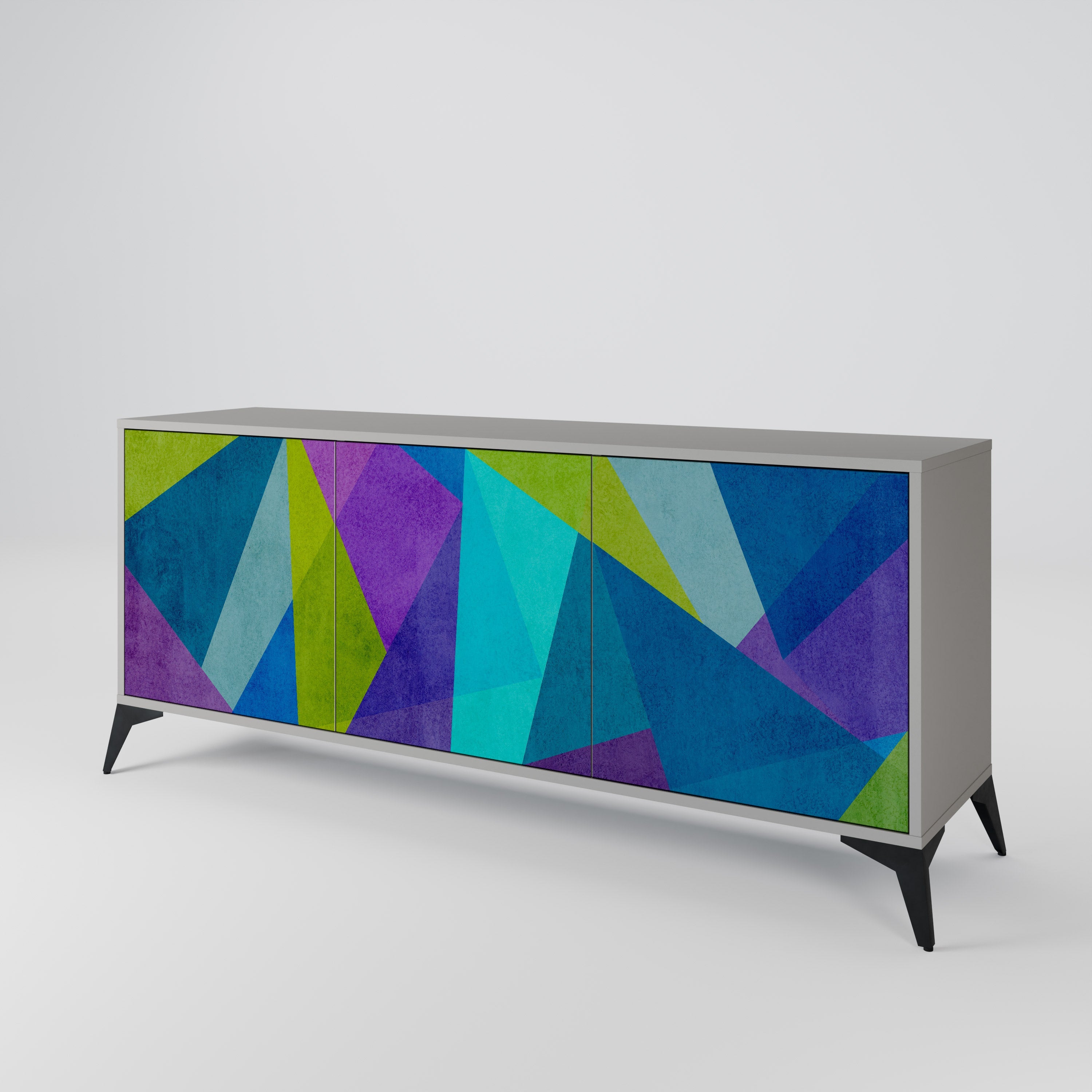 COLD SHOWCASE Sideboard mit 3 Türen in Grau