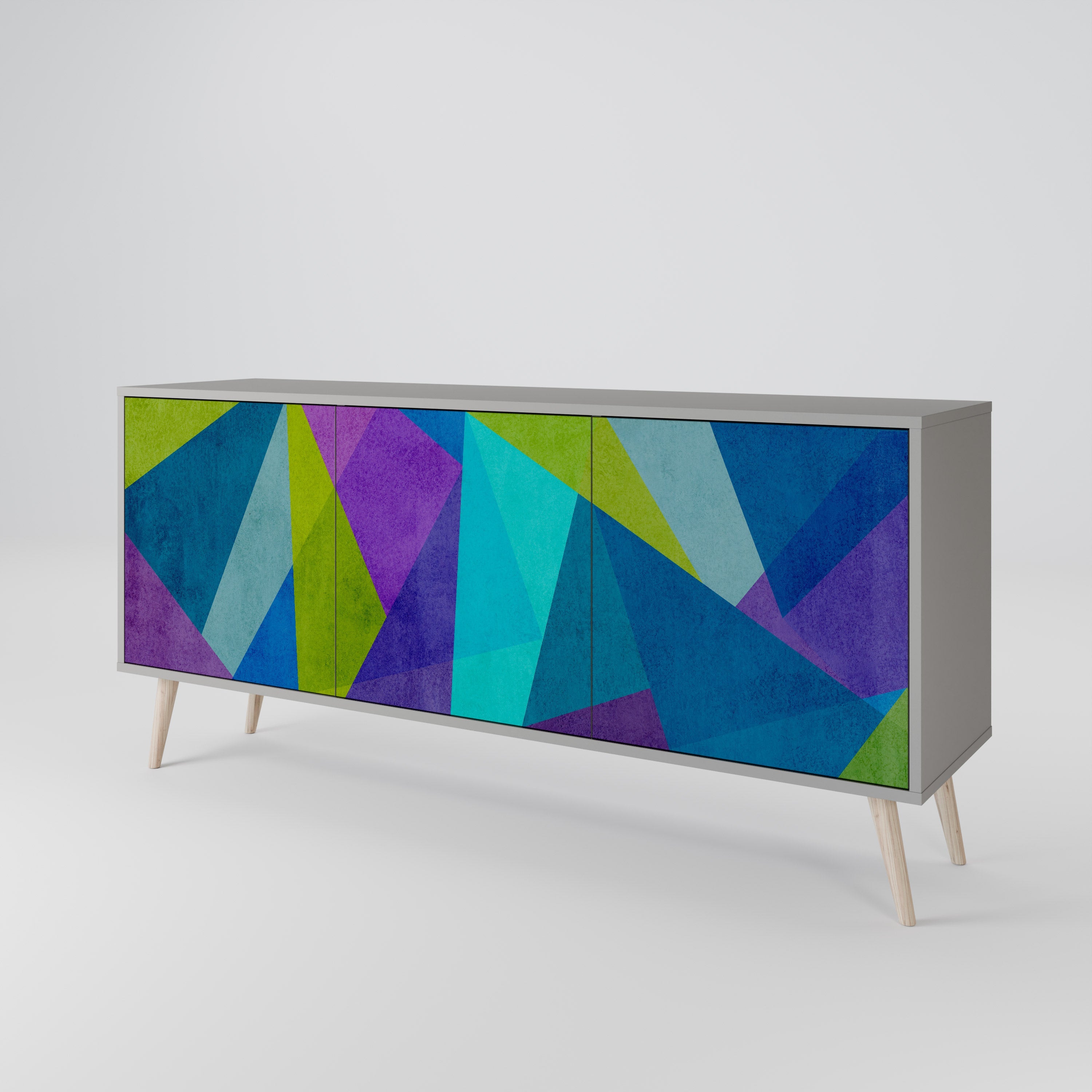 COLD SHOWCASE Sideboard mit 3 Türen in Grau