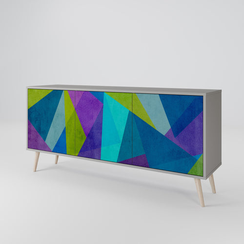 COLD SHOWCASE Sideboard mit 3 Türen in Grau