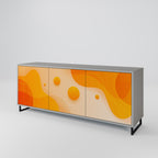 ORANGE ARRANGEMENT Sideboard mit 3 Türen in Grau