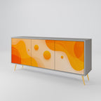 ORANGE ARRANGEMENT Sideboard mit 3 Türen in Grau