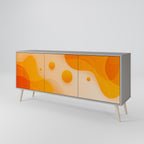 ORANGE ARRANGEMENT Sideboard mit 3 Türen in Grau