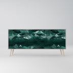 POLYGONAL FLOATING Sideboard mit 3 Türen in Grau