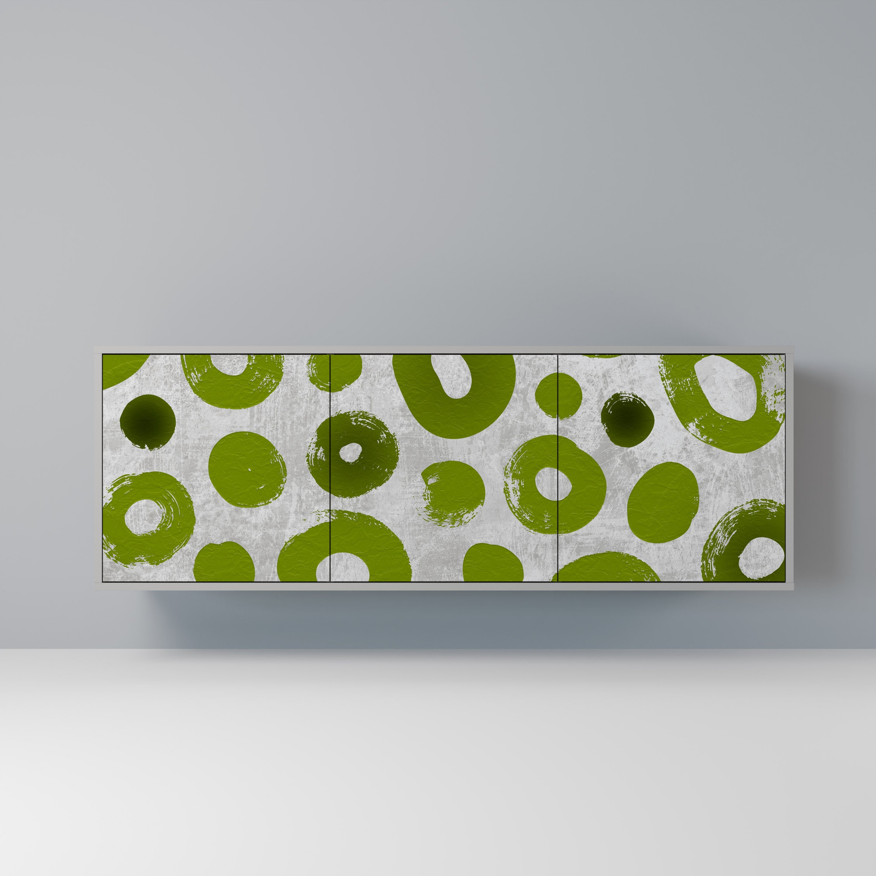 GREEN RHAPSODY Sideboard mit 3 Türen in Grau