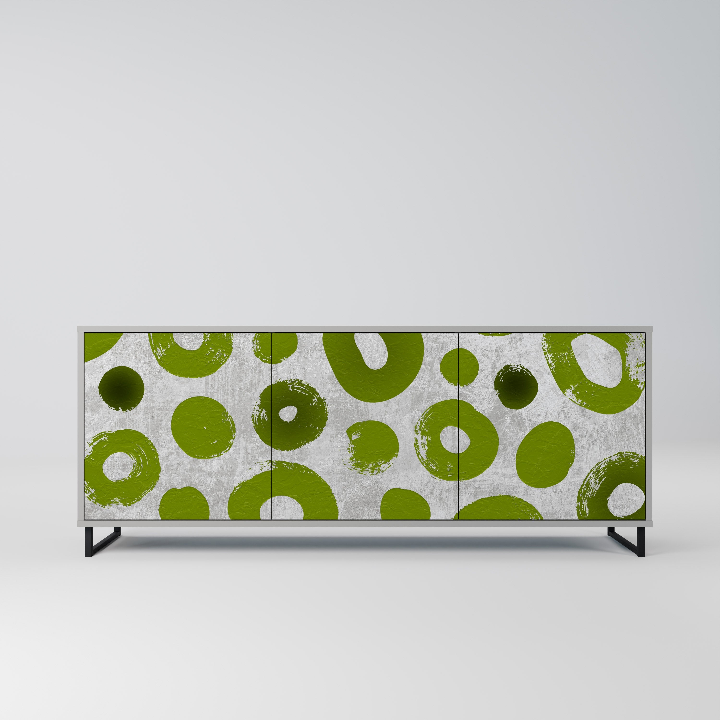 GREEN RHAPSODY Sideboard mit 3 Türen in Grau