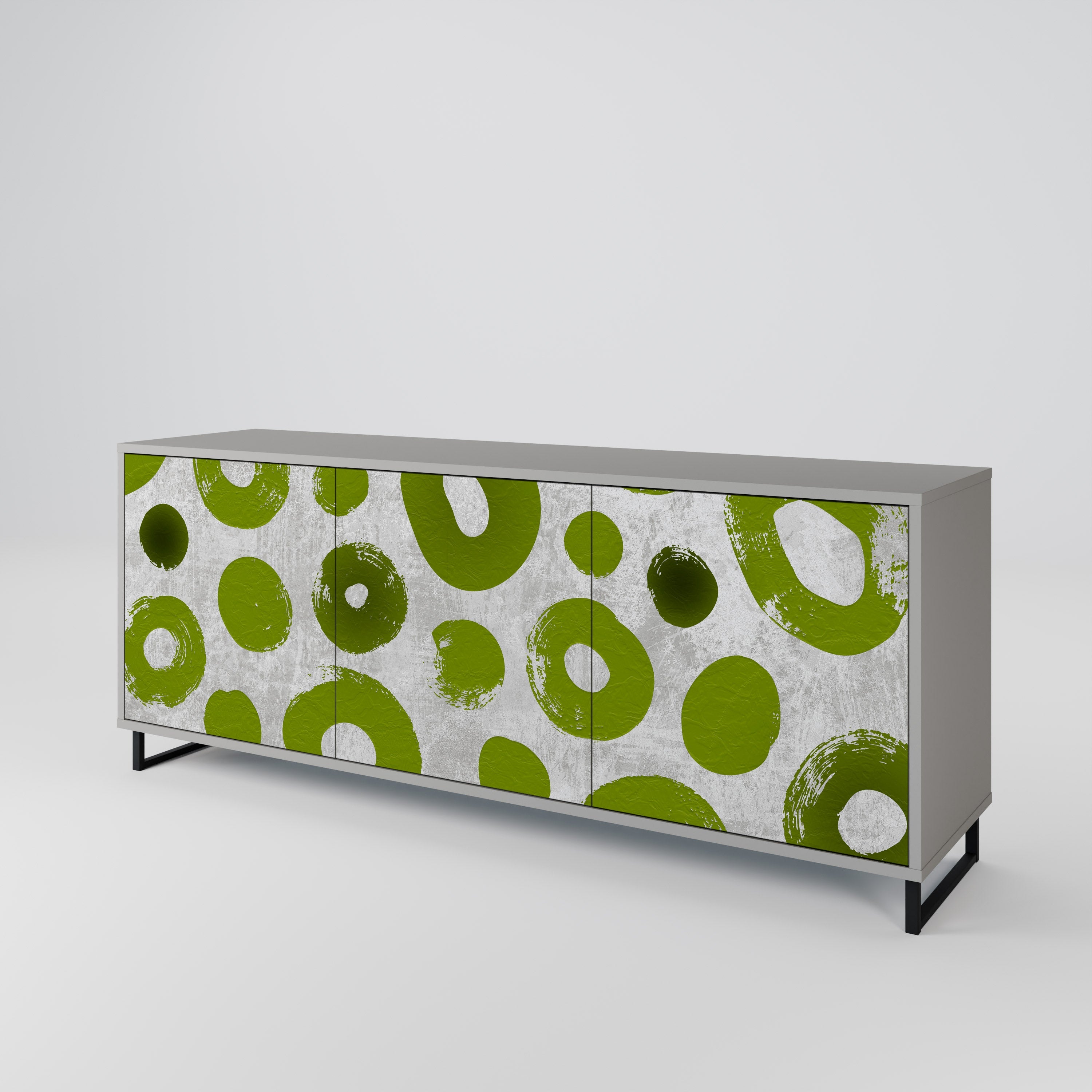 GREEN RHAPSODY Sideboard mit 3 Türen in Grau