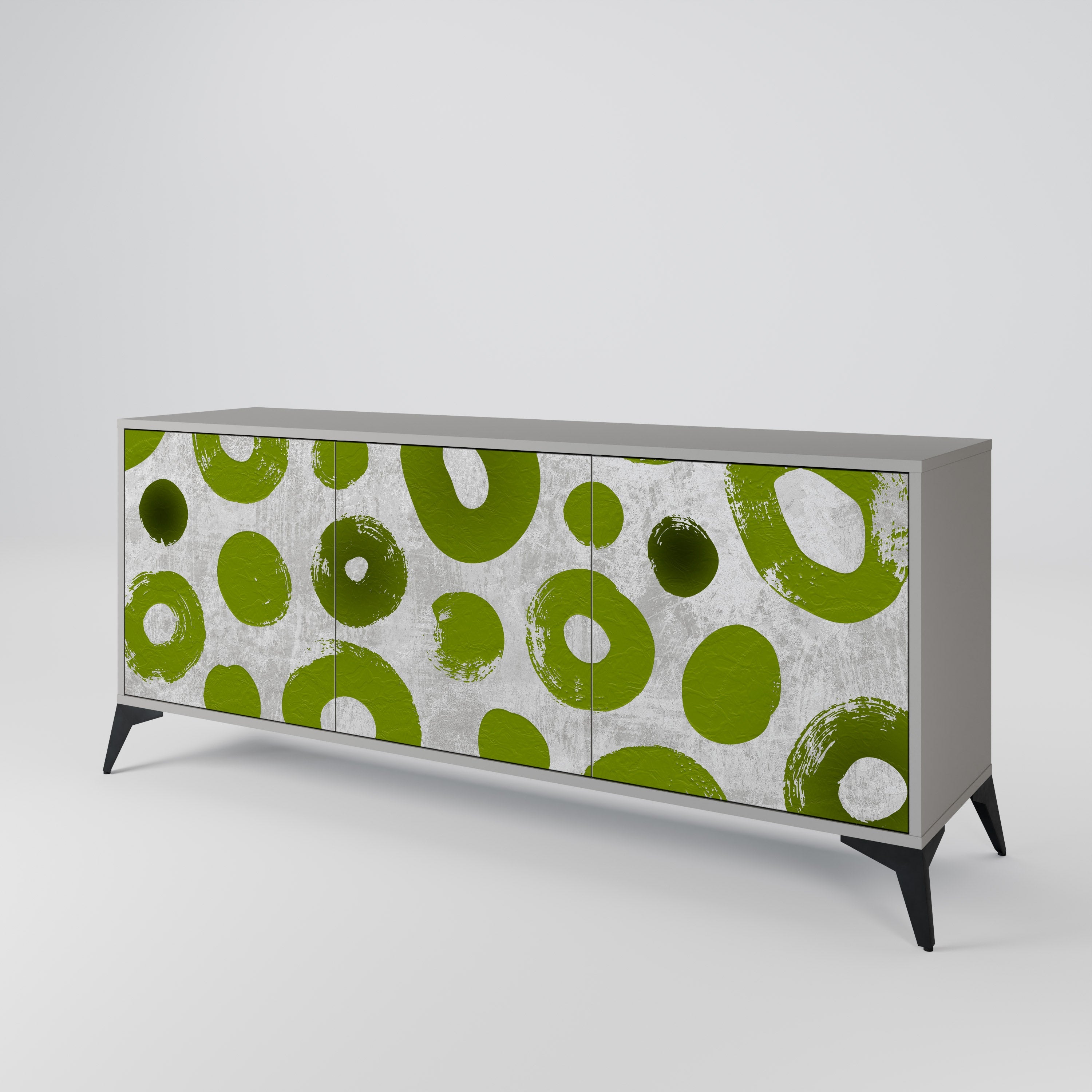 GREEN RHAPSODY Sideboard mit 3 Türen in Grau