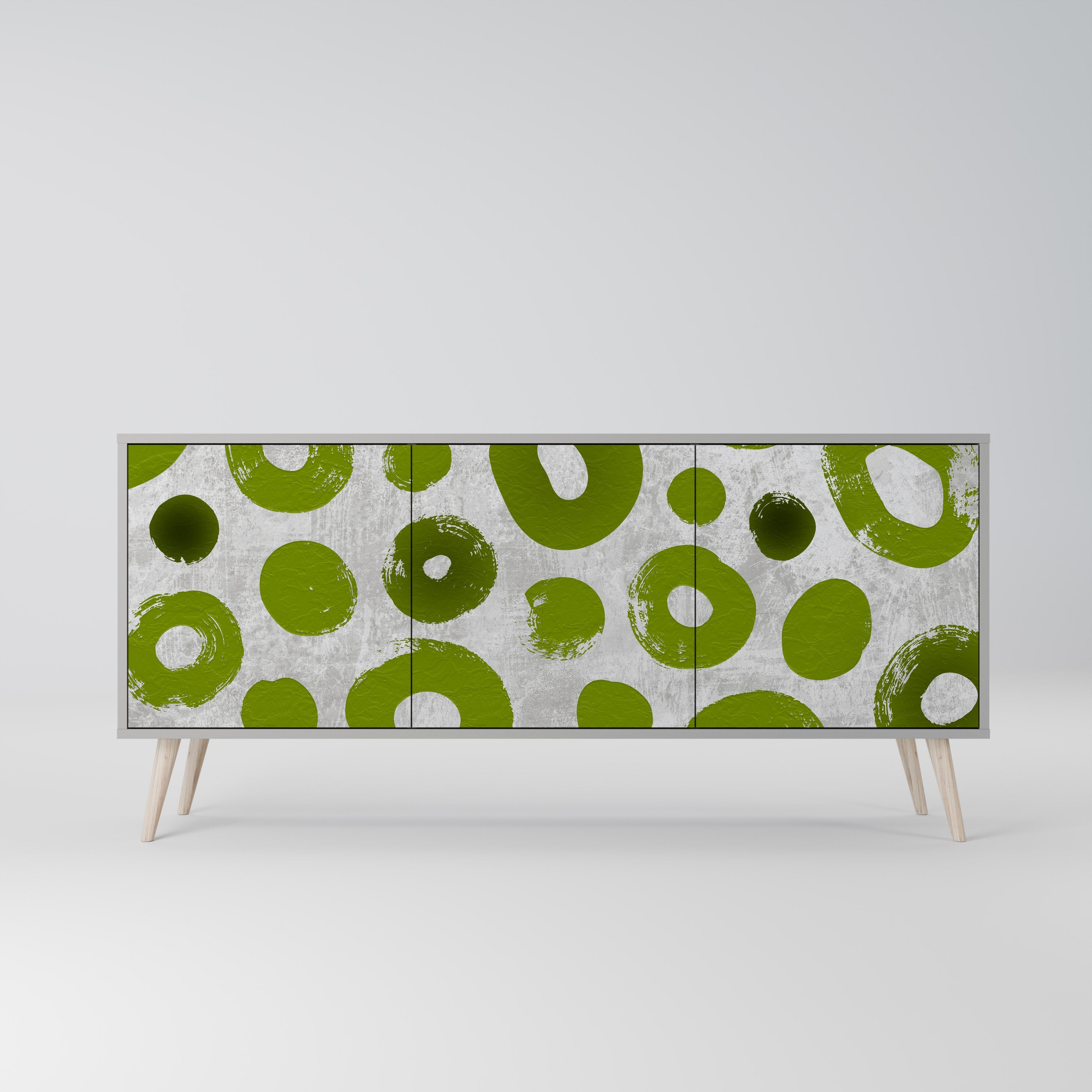 GREEN RHAPSODY Sideboard mit 3 Türen in Grau