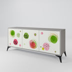 COLORFUL COSMOS Sideboard mit 3 Türen in Grau