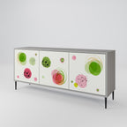 COLORFUL COSMOS Sideboard mit 3 Türen in Grau