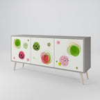 COLORFUL COSMOS Sideboard mit 3 Türen in Grau