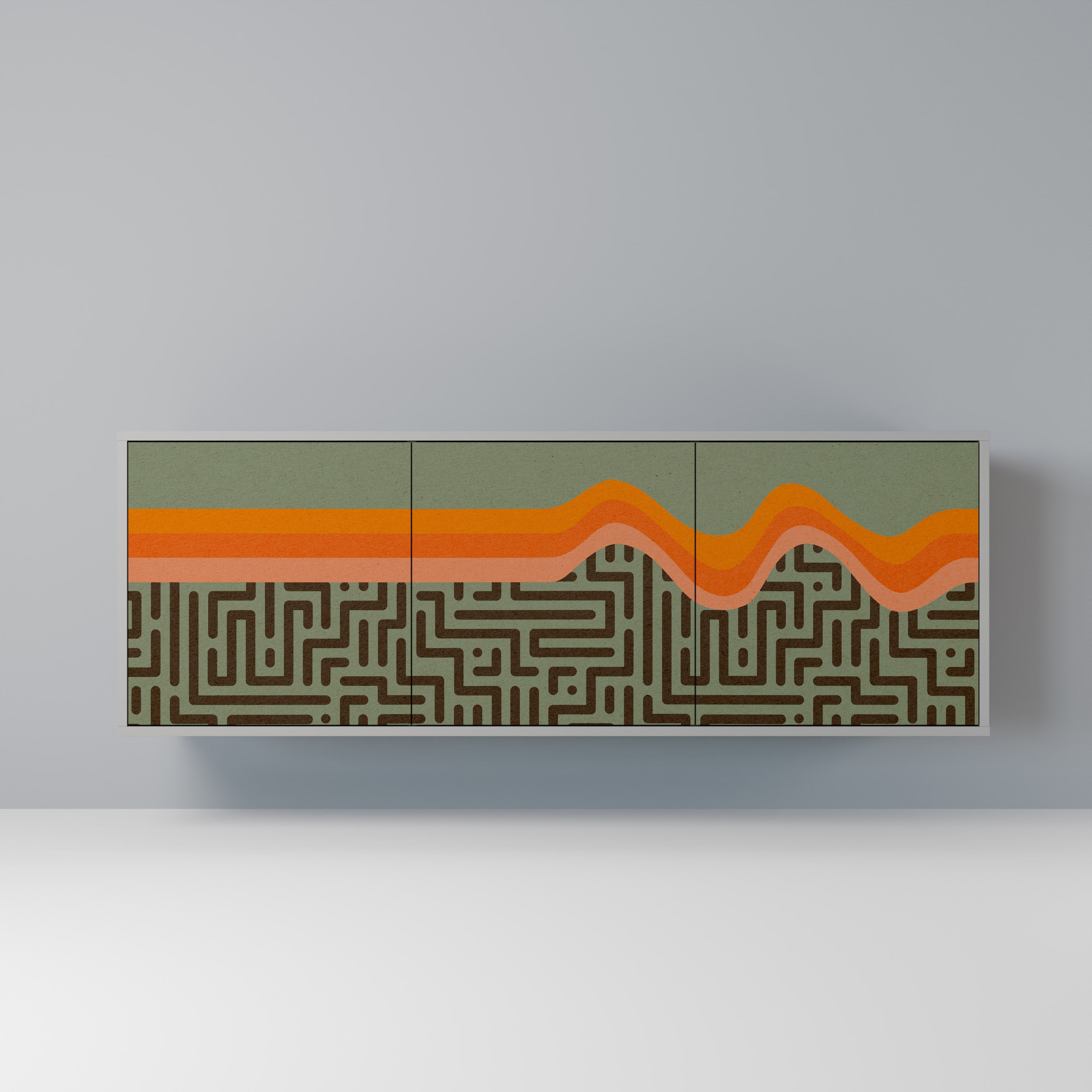 SIMPLE SOLUTIONS Sideboard mit 3 Türen in Grau