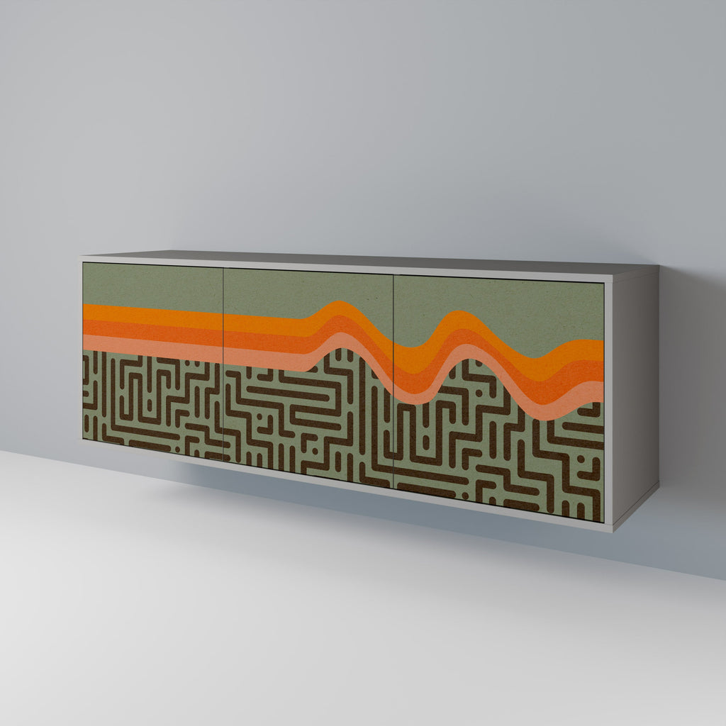 SIMPLE SOLUTIONS Sideboard mit 3 Türen in Grau