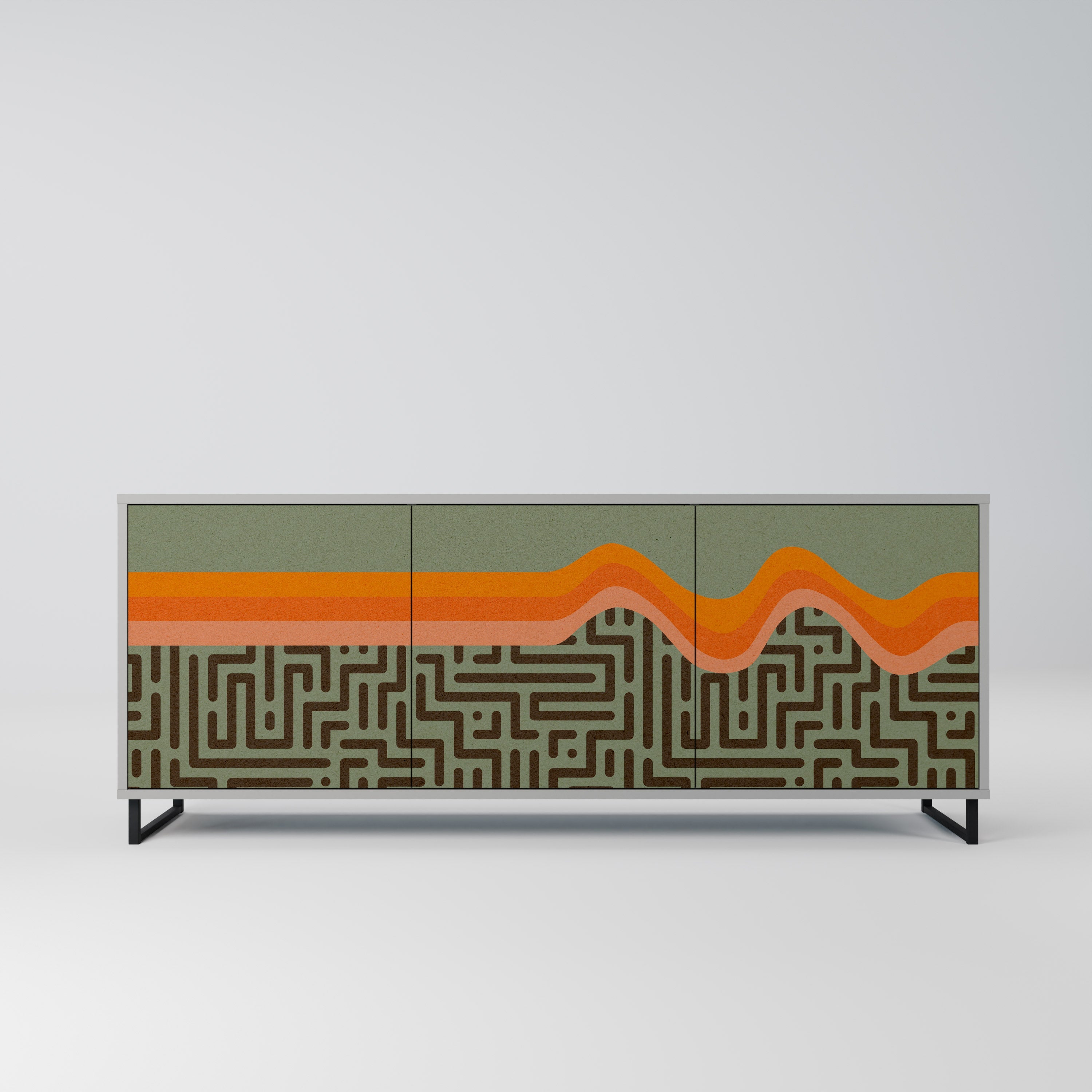 SIMPLE SOLUTIONS Sideboard mit 3 Türen in Grau