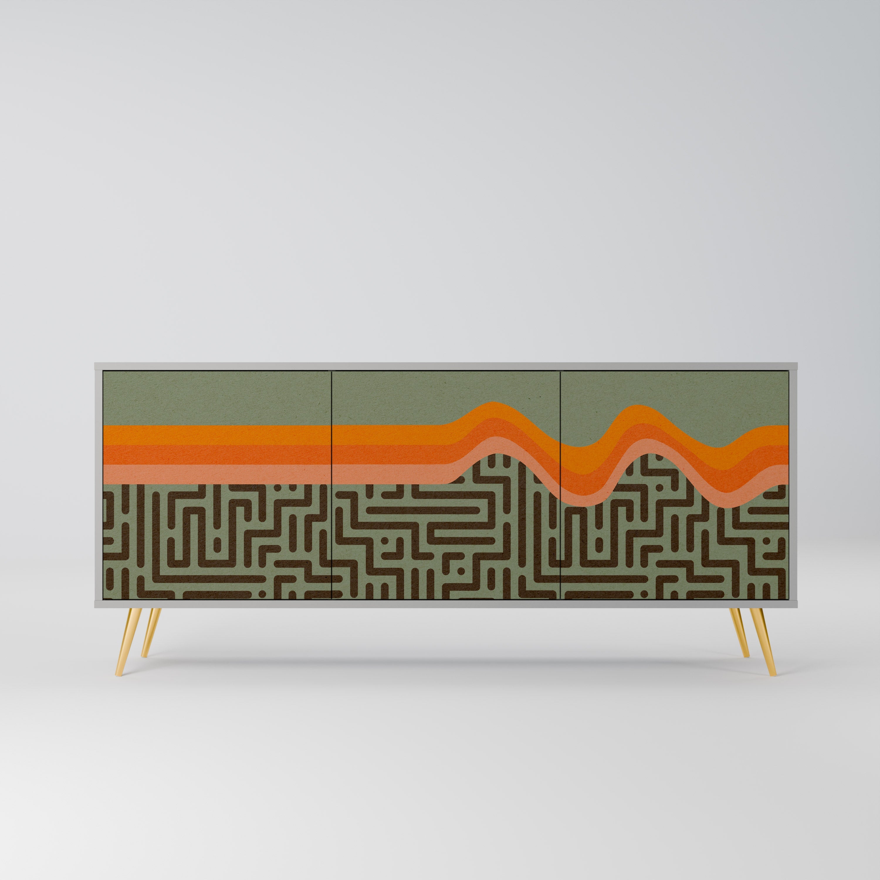 SIMPLE SOLUTIONS Sideboard mit 3 Türen in Grau