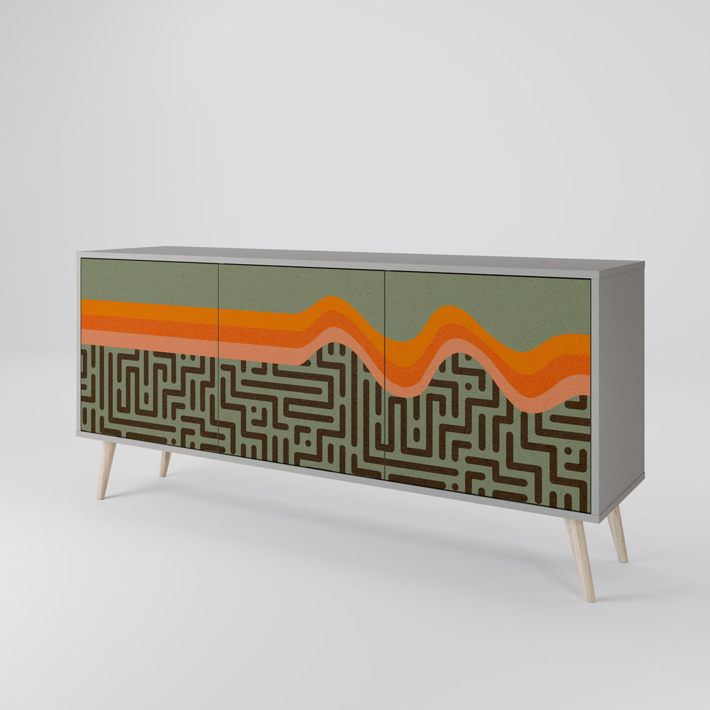 SIMPLE SOLUTIONS Sideboard mit 3 Türen in Grau