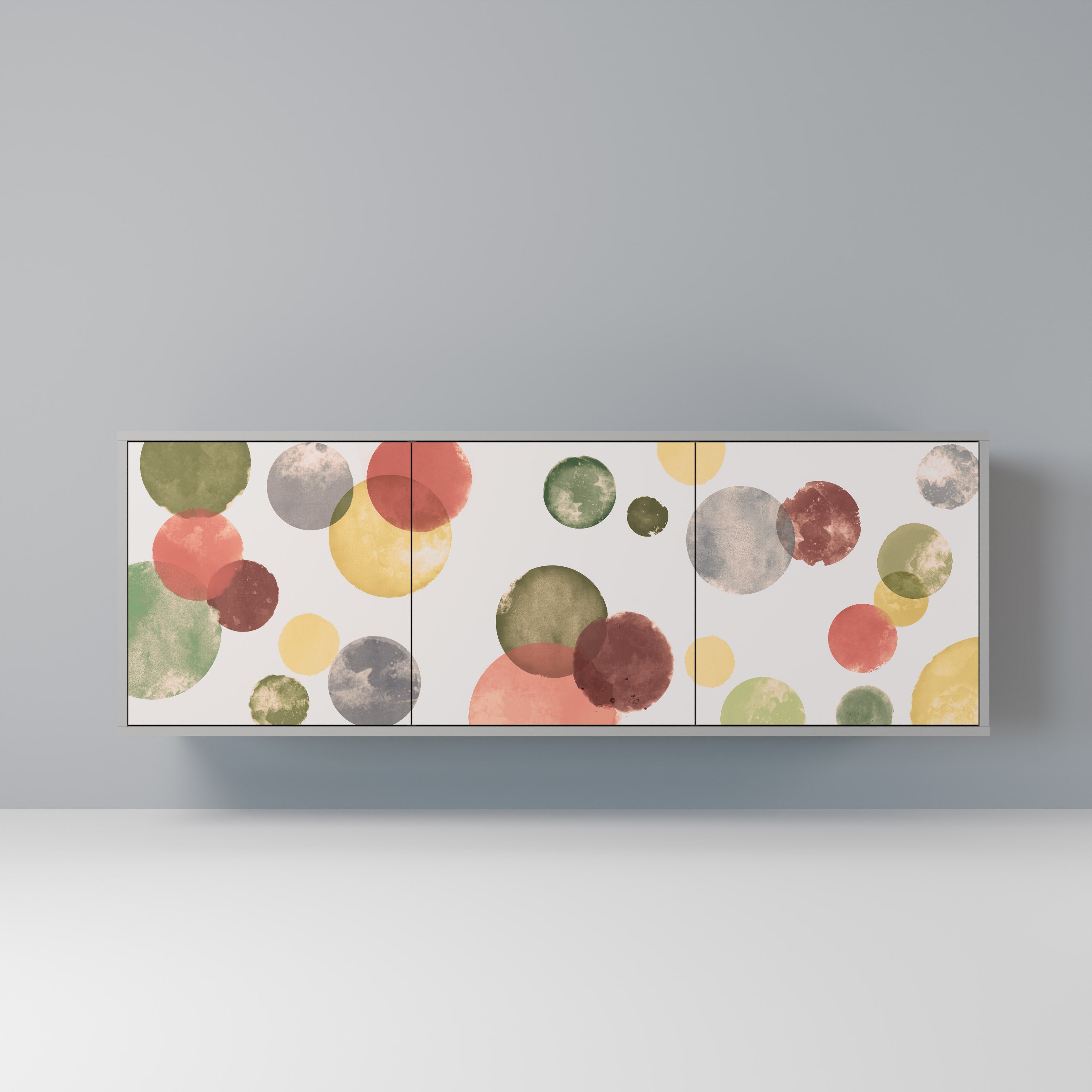 FLEETING HAPPINESS Sideboard mit 3 Türen in Grau