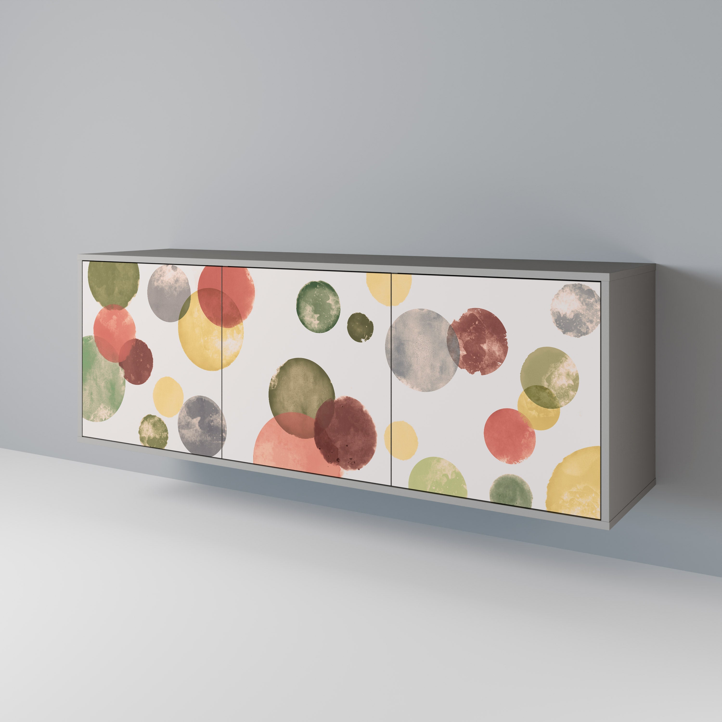 FLEETING HAPPINESS Sideboard mit 3 Türen in Grau