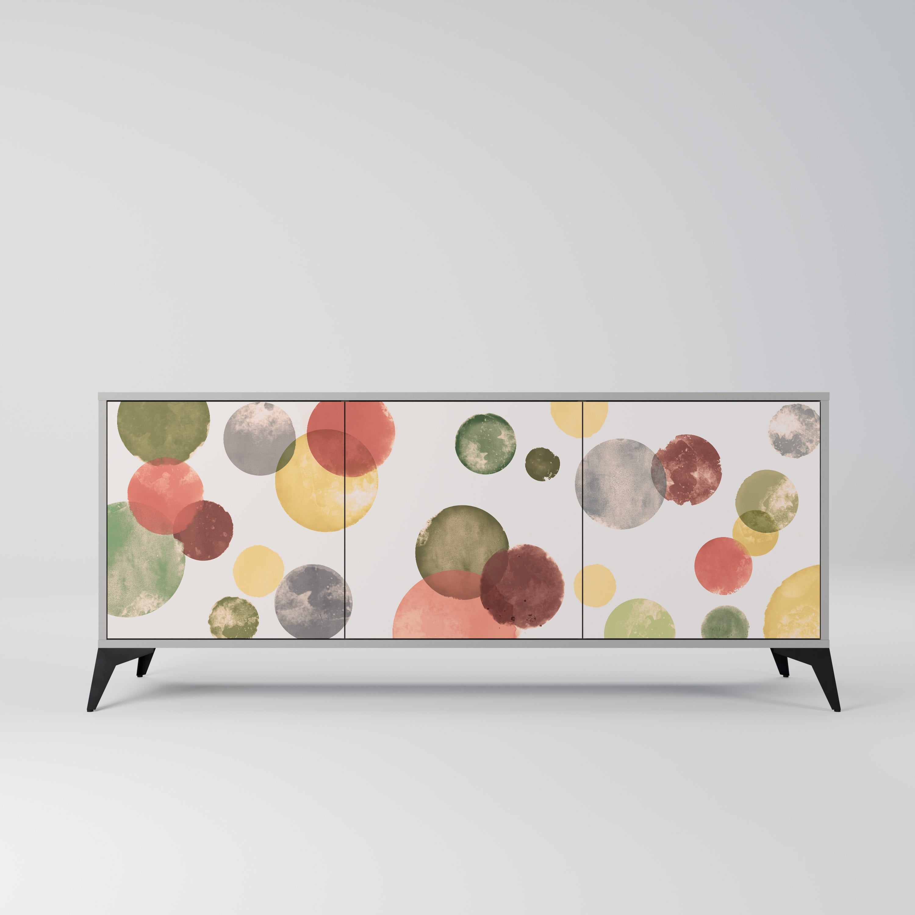 FLEETING HAPPINESS Sideboard mit 3 Türen in Grau