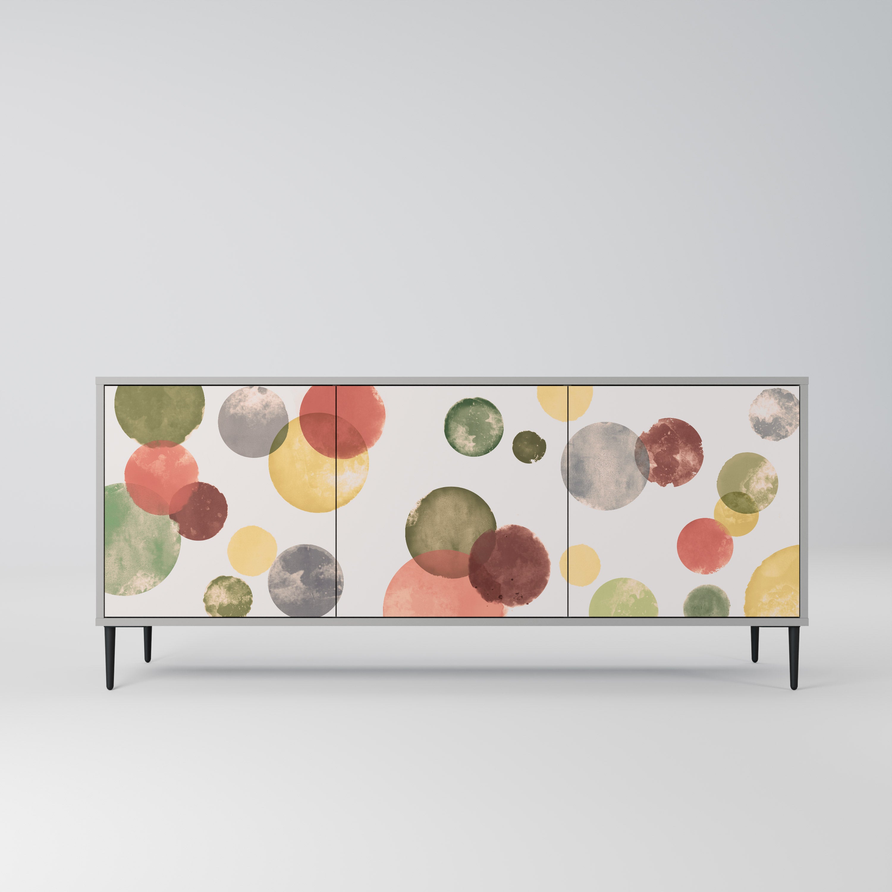 FLEETING HAPPINESS Sideboard mit 3 Türen in Grau